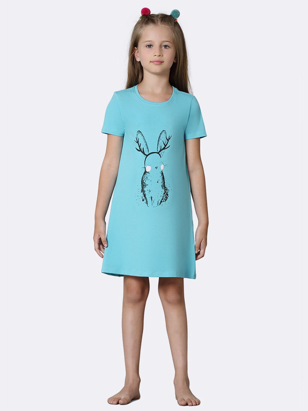 Van Heusen Girls Graphic Printed Round Neck T-shirt Nightdress-picture-14