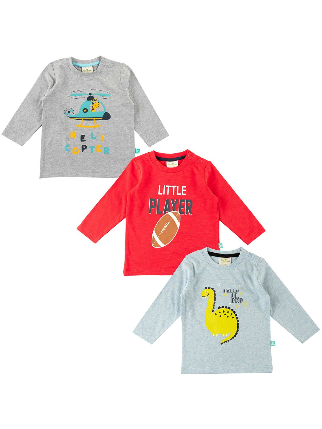 JusCubs Pack Of 3 Typography Printed Cotton T-shirt-picture-41