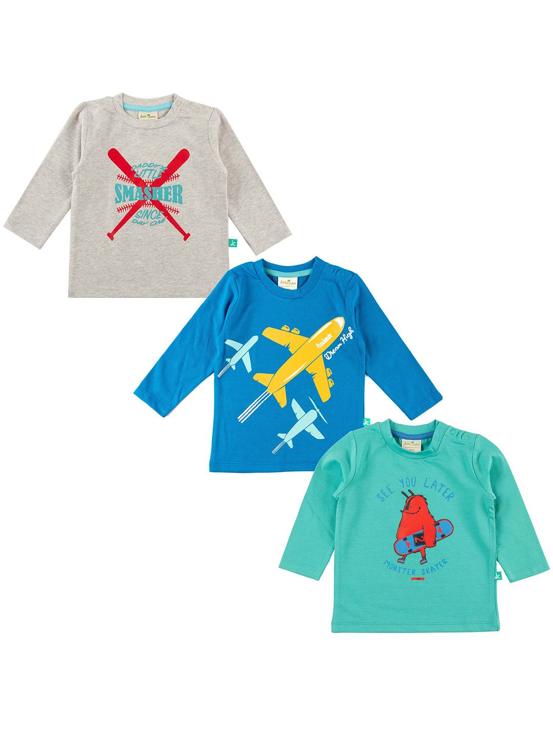 JusCubs Pack Of 3 Printed Cotton T-shirt-picture-17