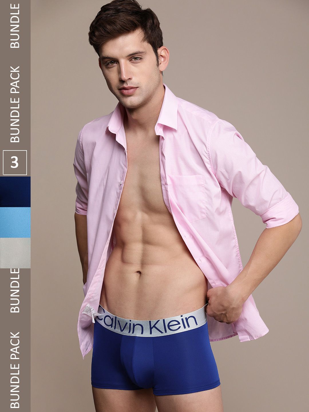 Calvin Klein Underwear Men Pack of 3 Low-Rise Trunks NB3074C7T