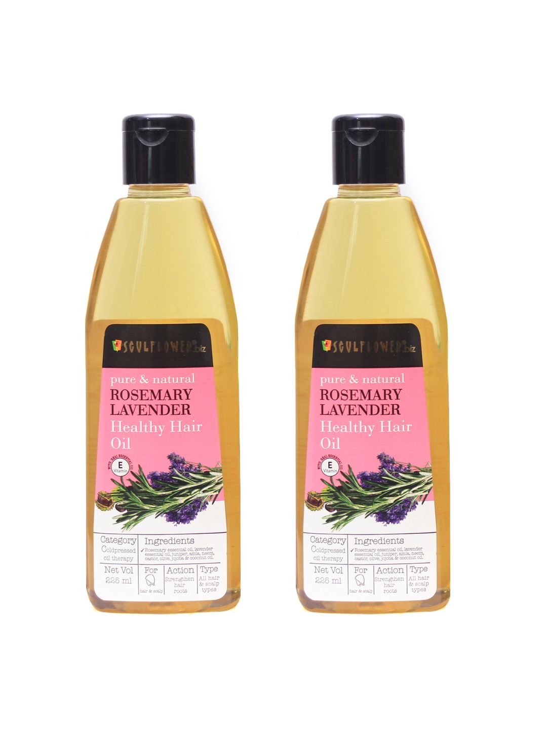 Soulflower Set of 2 Rosemary Lavender Healthy Hair Oil for Hair Growth - 225 ml each-image-9