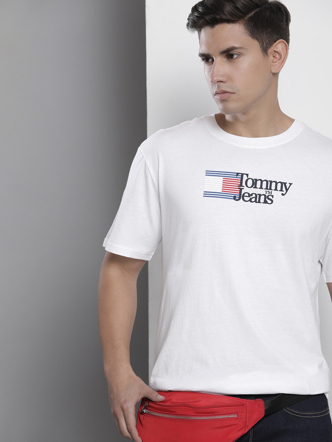 Tommy Hilfiger Men Pure Cotton Sustainable Brand Logo Printed Pure T-shirt