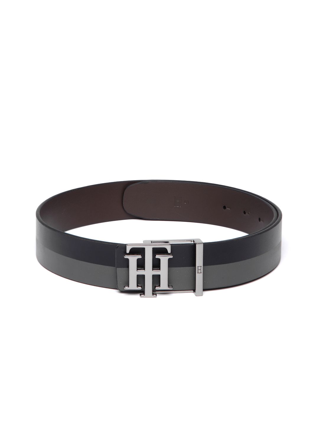 Tommy Hilfiger Men Striped Leather Formal Belt