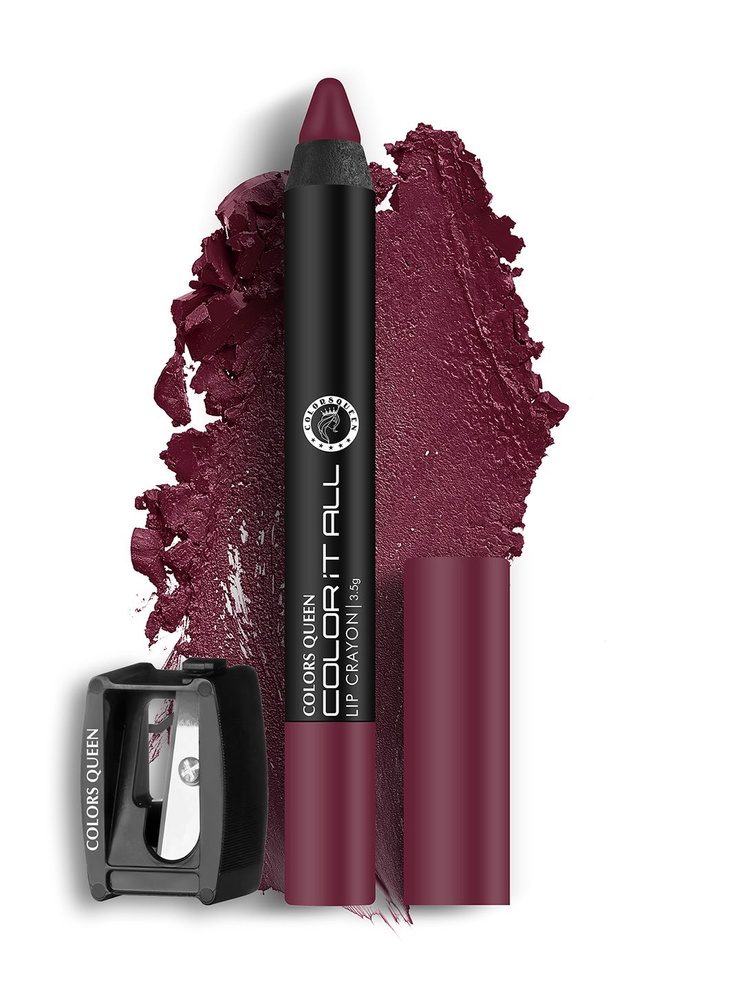 Colors Queen Color It All Non Tranfer Waterproof & Smude Proof Lip Crayon 3.5g - Murphy Wine 15-picture-0