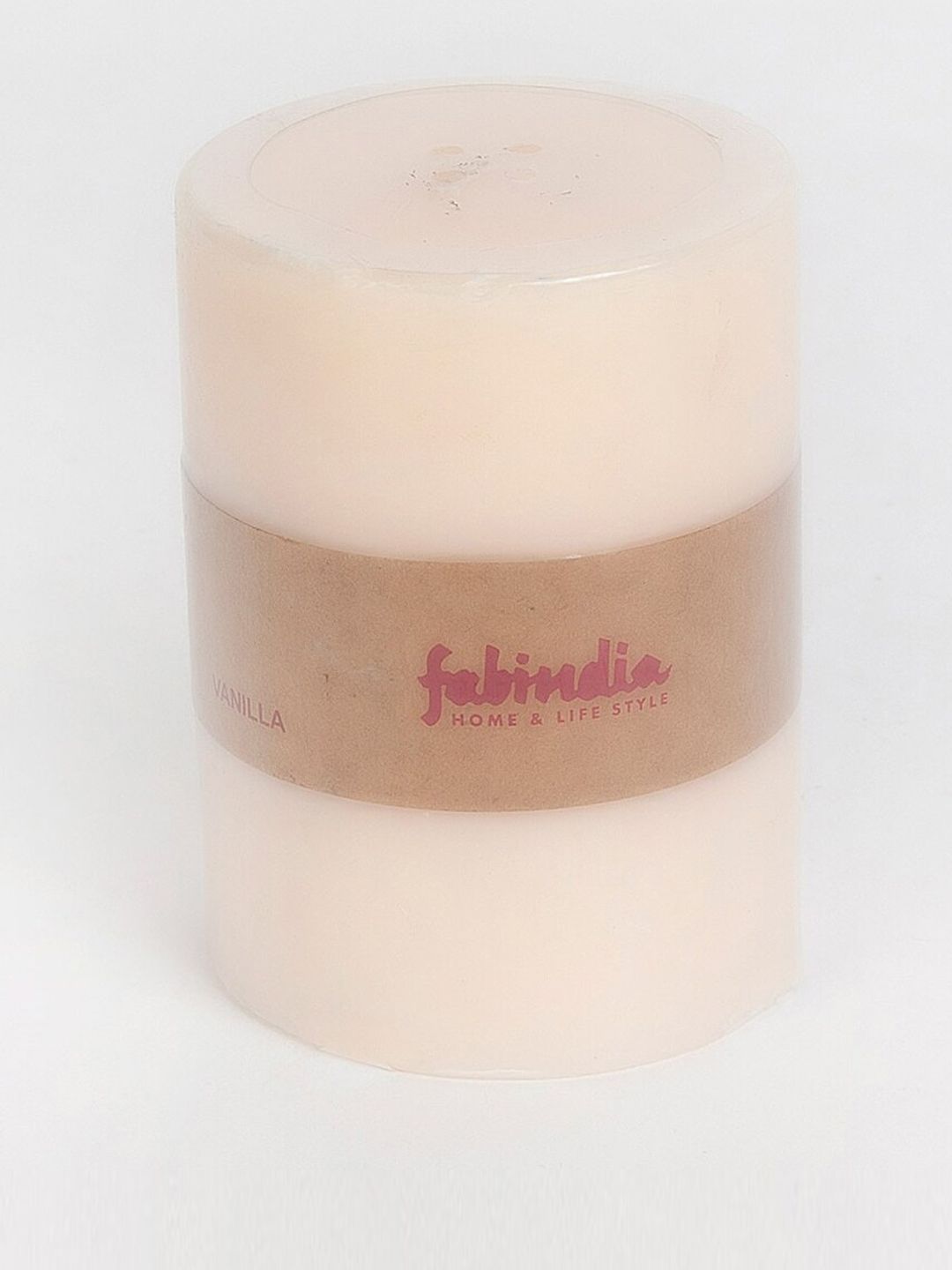 Fabindia Off-White Vanilla Pillar Candle-image-45