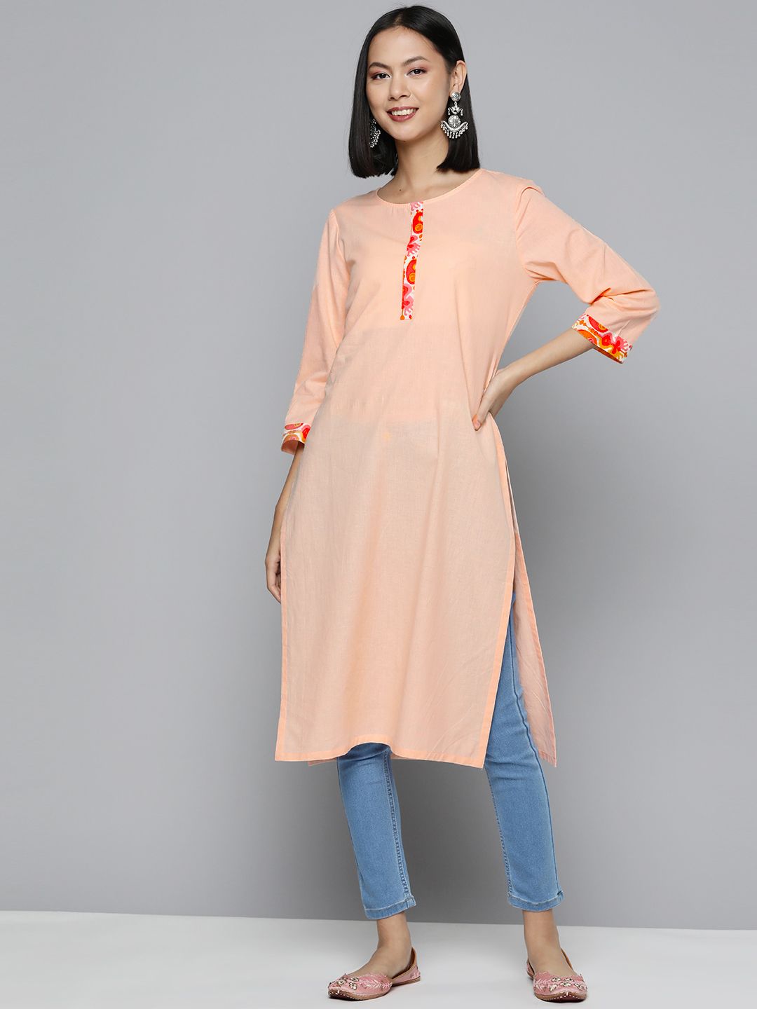 HERE&NOW Women Ethnic Print Kurta-picture-44