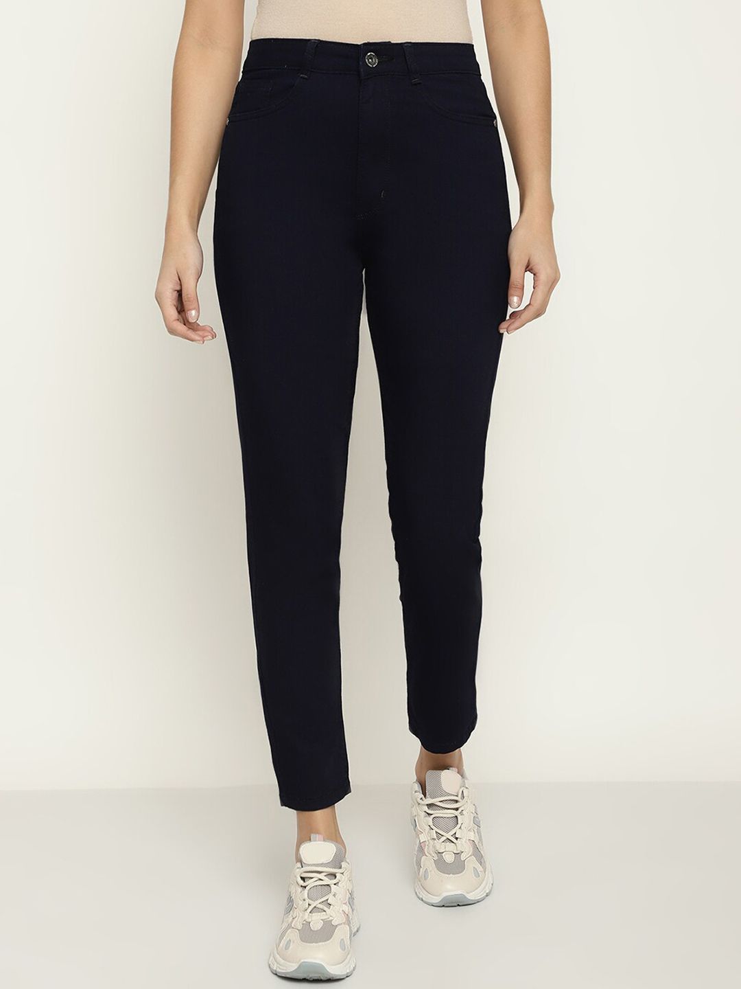 METTLE Women Navy Blue Stretchable Jeans-picture-20