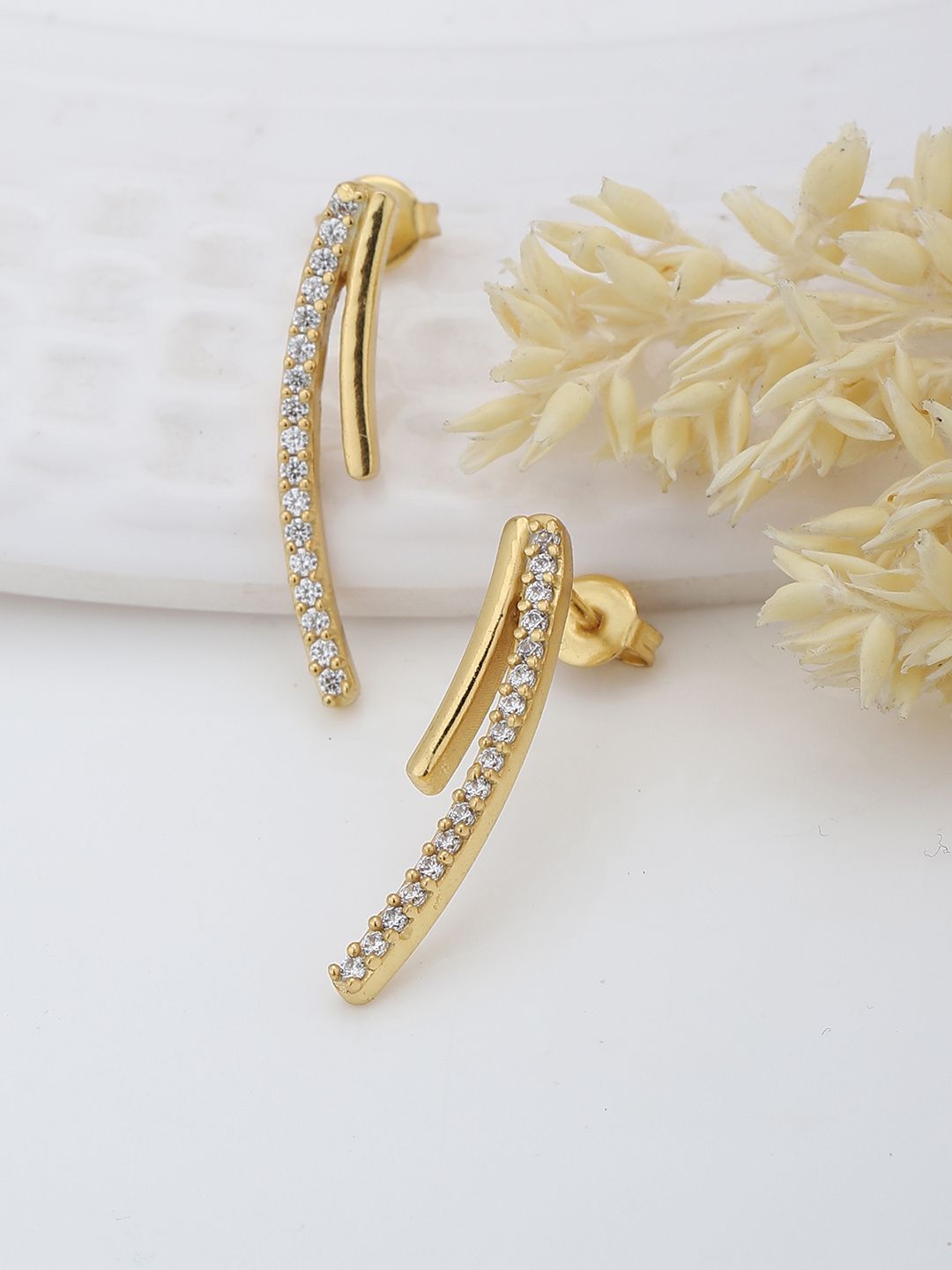 Carlton London Contemporary Drop Earrings-picture-12