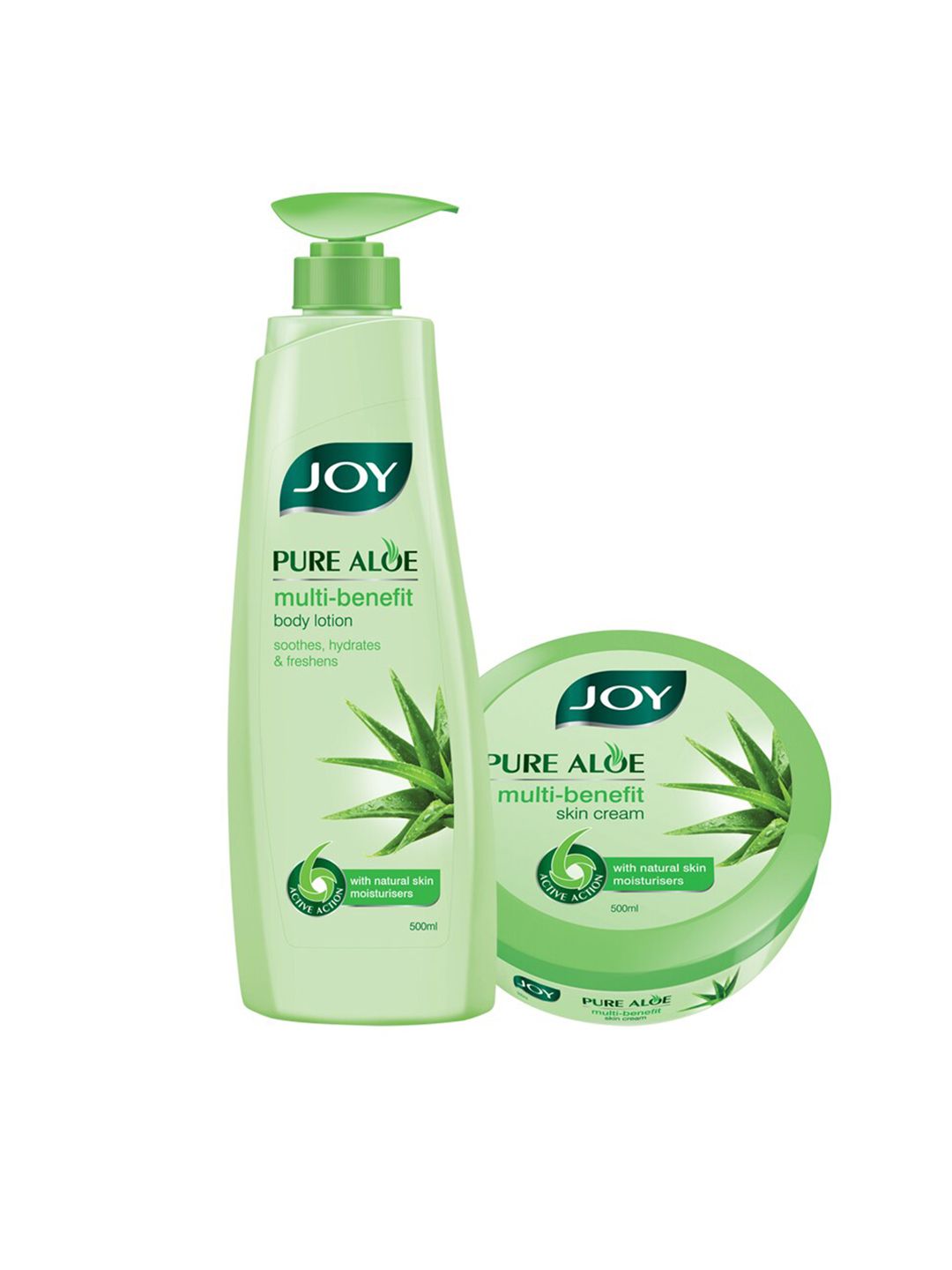 JOY Natural & Pure Aloe Vera Body Lotion & Skin Cream Combo - 500ml Each-image-36