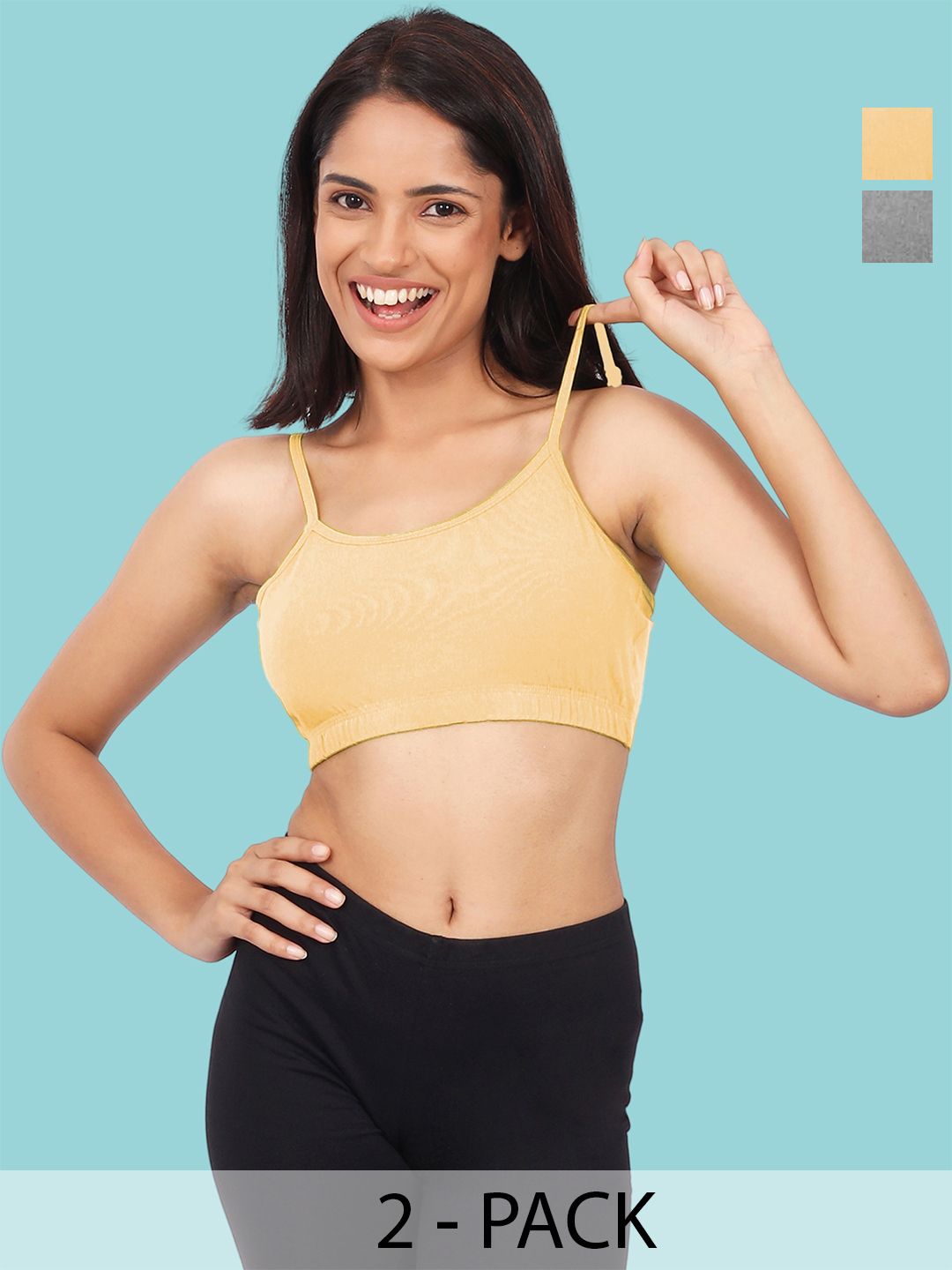 DChica Pack Of 2 Non-Wired All Day Comfort Seamless Everyday Bra