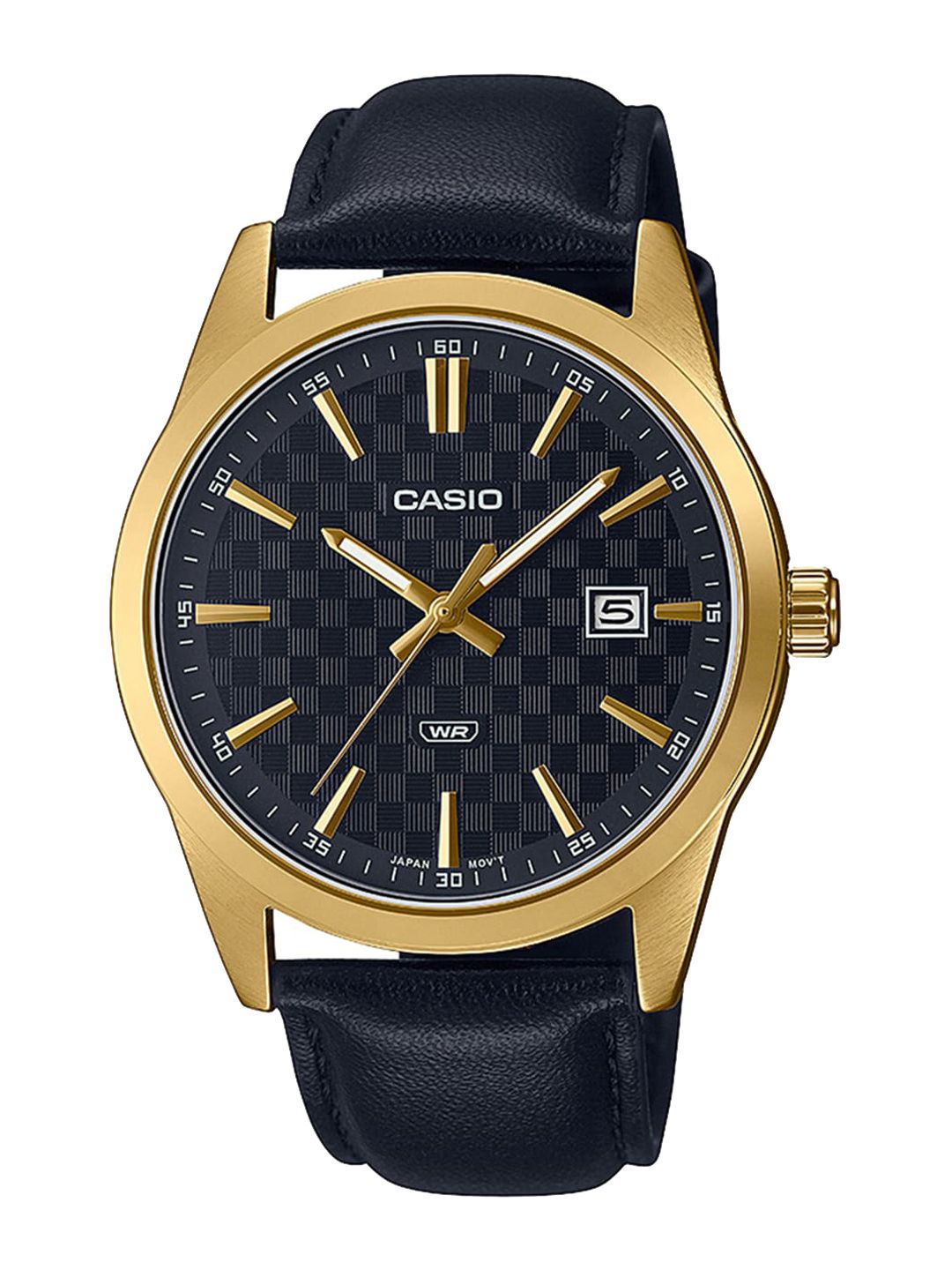 CASIO Men Black Dial & Black Stainless Steel Straps Analogue Watch