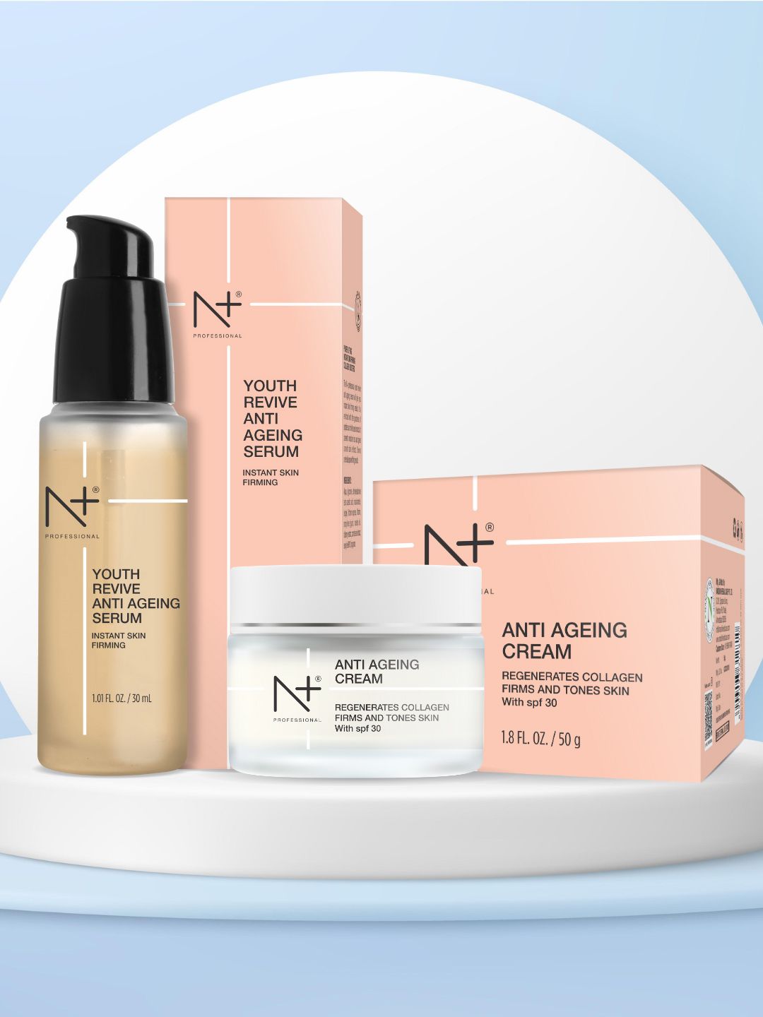 N Plus Professional Set Of 2 Cream + Serum Anti Ageing Kit-image-45