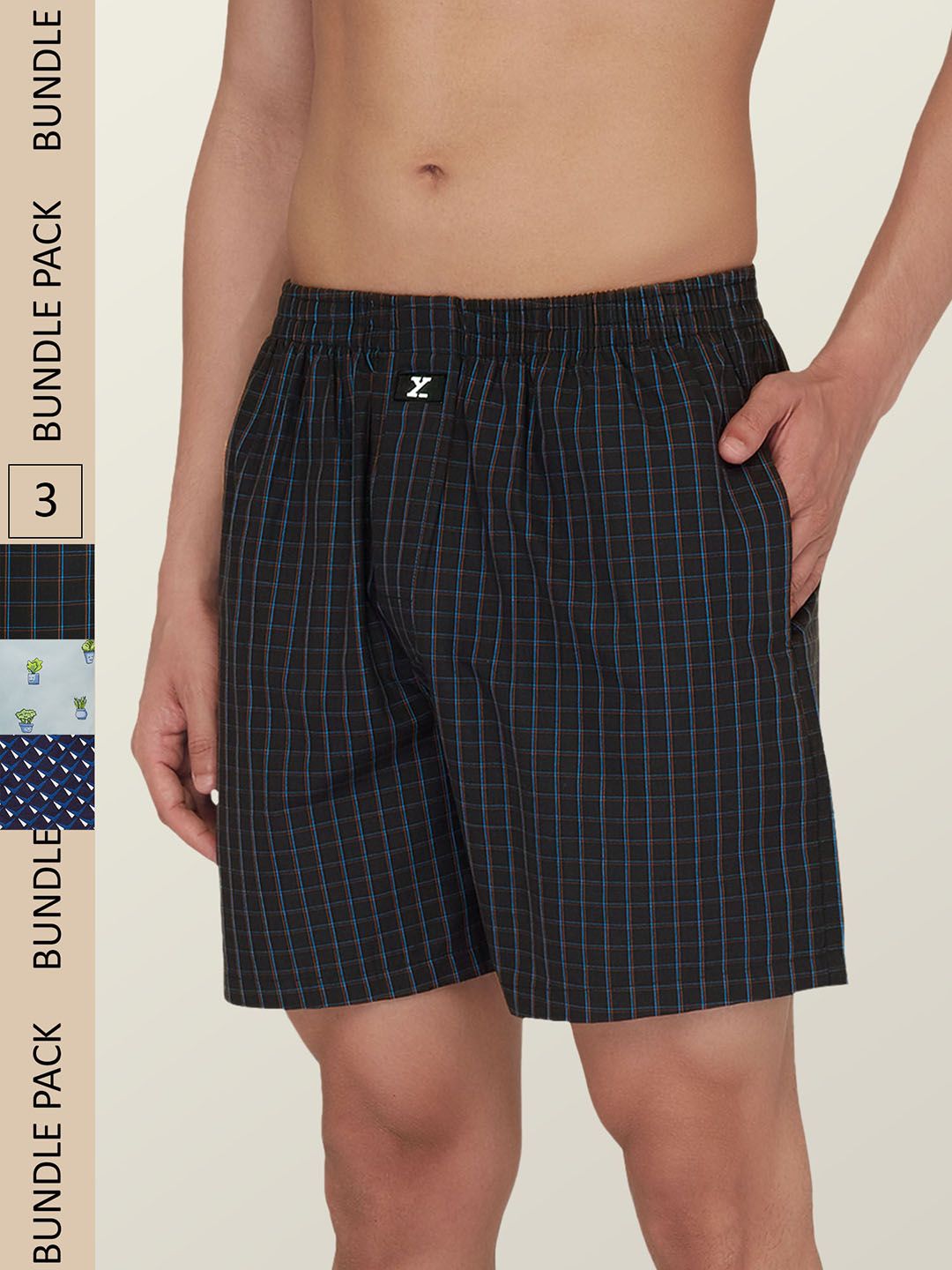 XYXX Men Pack Of 3 Printed Super Combed Cotton Boxer Shorts-picture-30