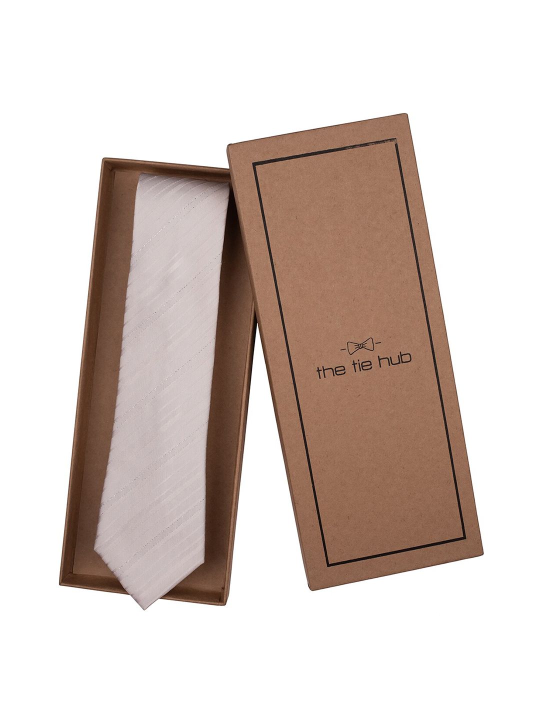 The Tie Hub Men Striped Silk Broad Tie-image-17