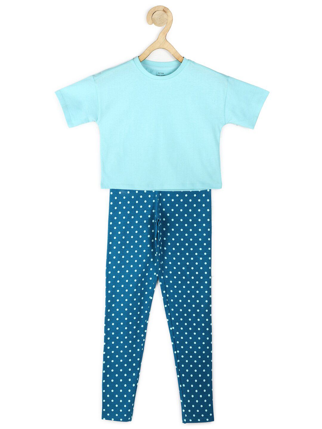 Peter England Girls Cotton T-shirt with Leggings-picture-16