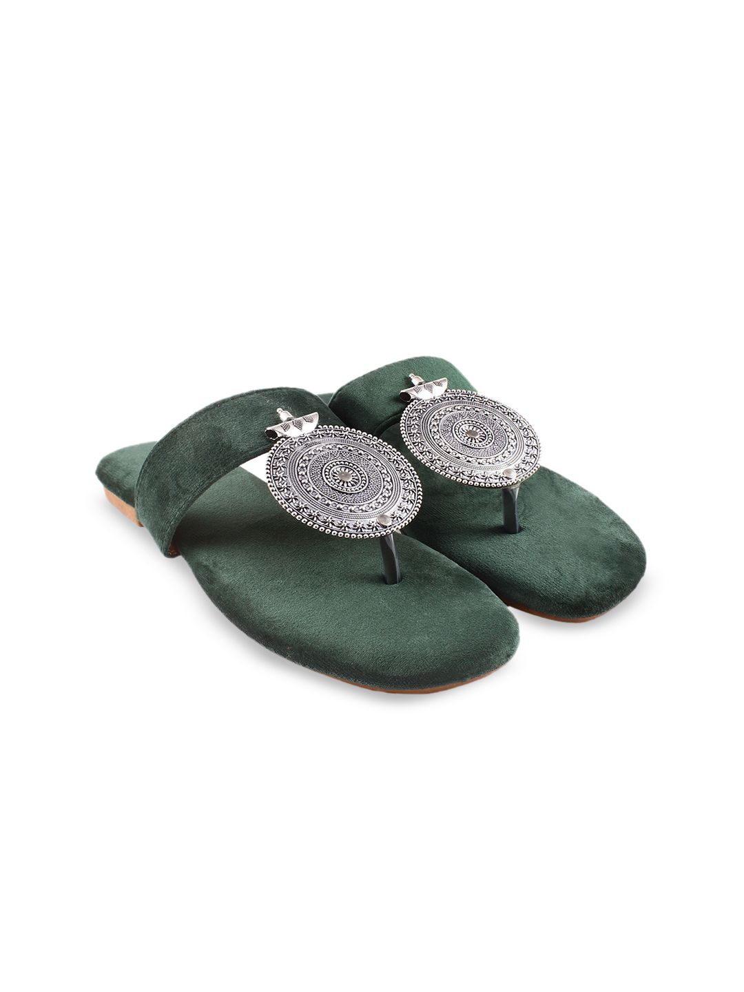 Apratim Women Embellished T-Strap Flats-image-19