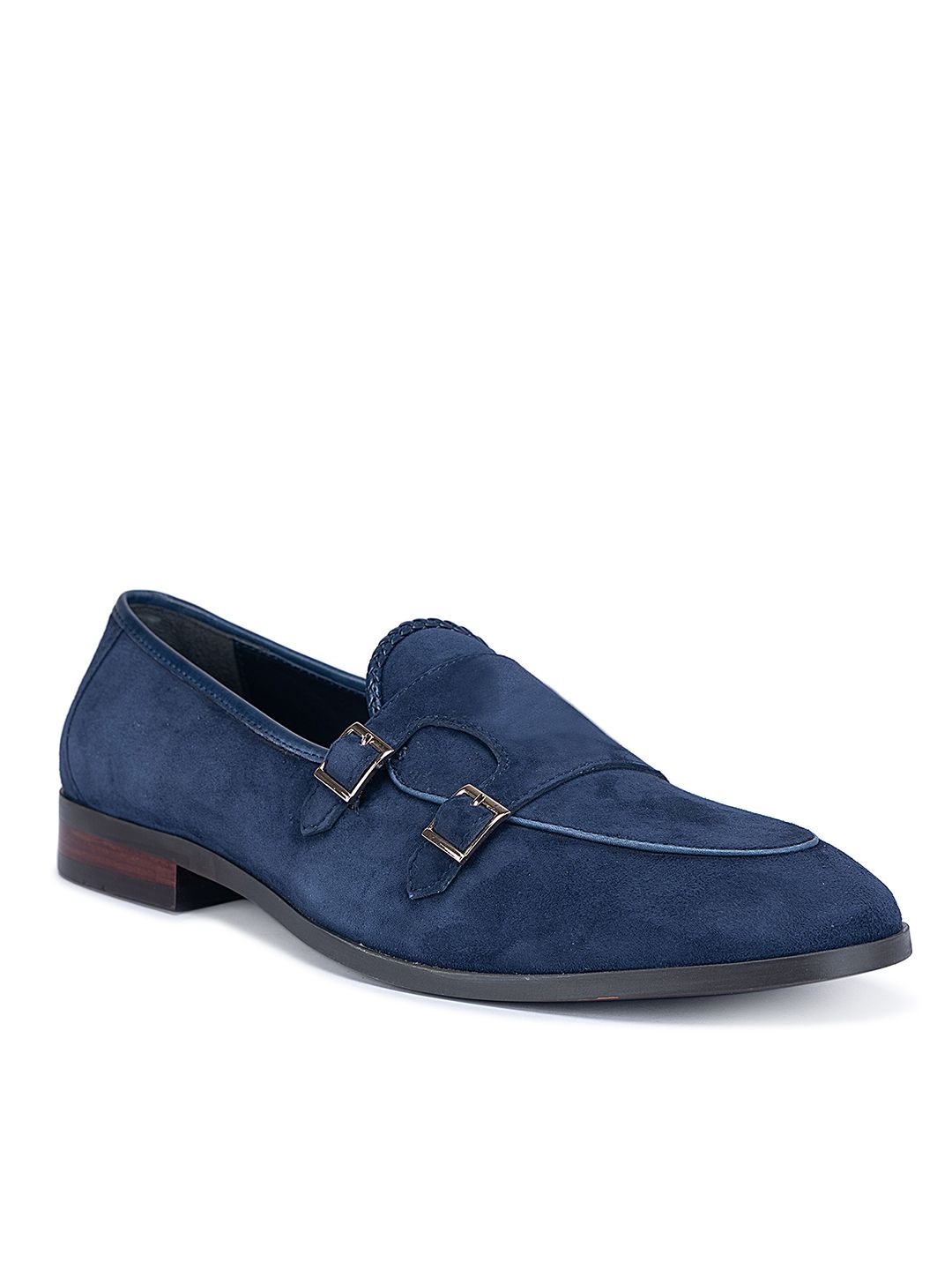 ROSSO BRUNELLO Men Leather Formal Monk Shoes-image-13