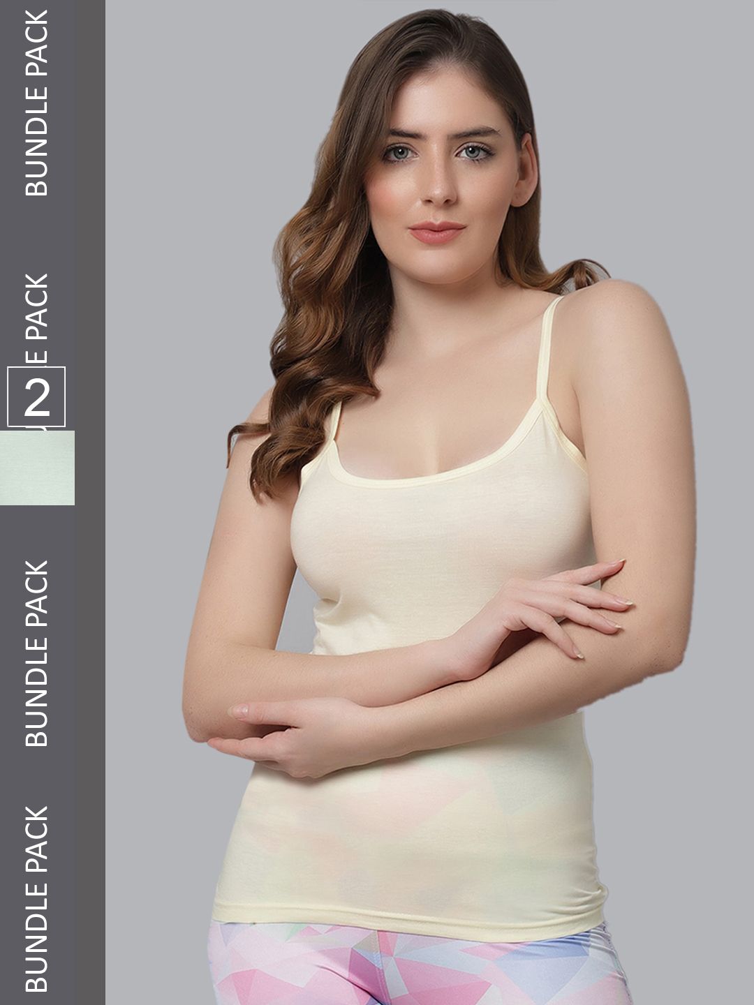 KEX Women Pack Of 2 Non-Padded Cotton Camisoles-picture-20