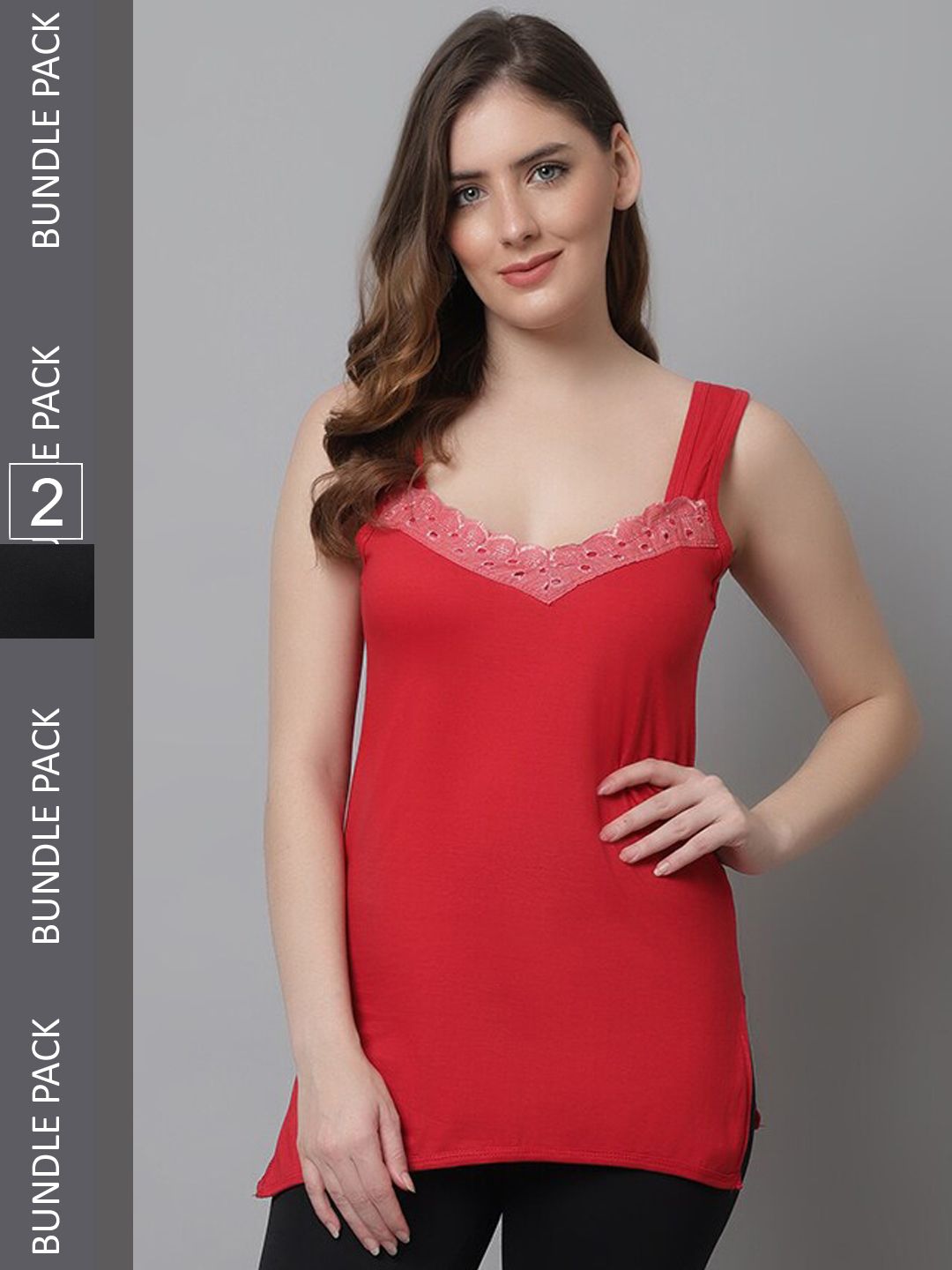KEX Pack Of 2 Cotton Camisoles-picture-40