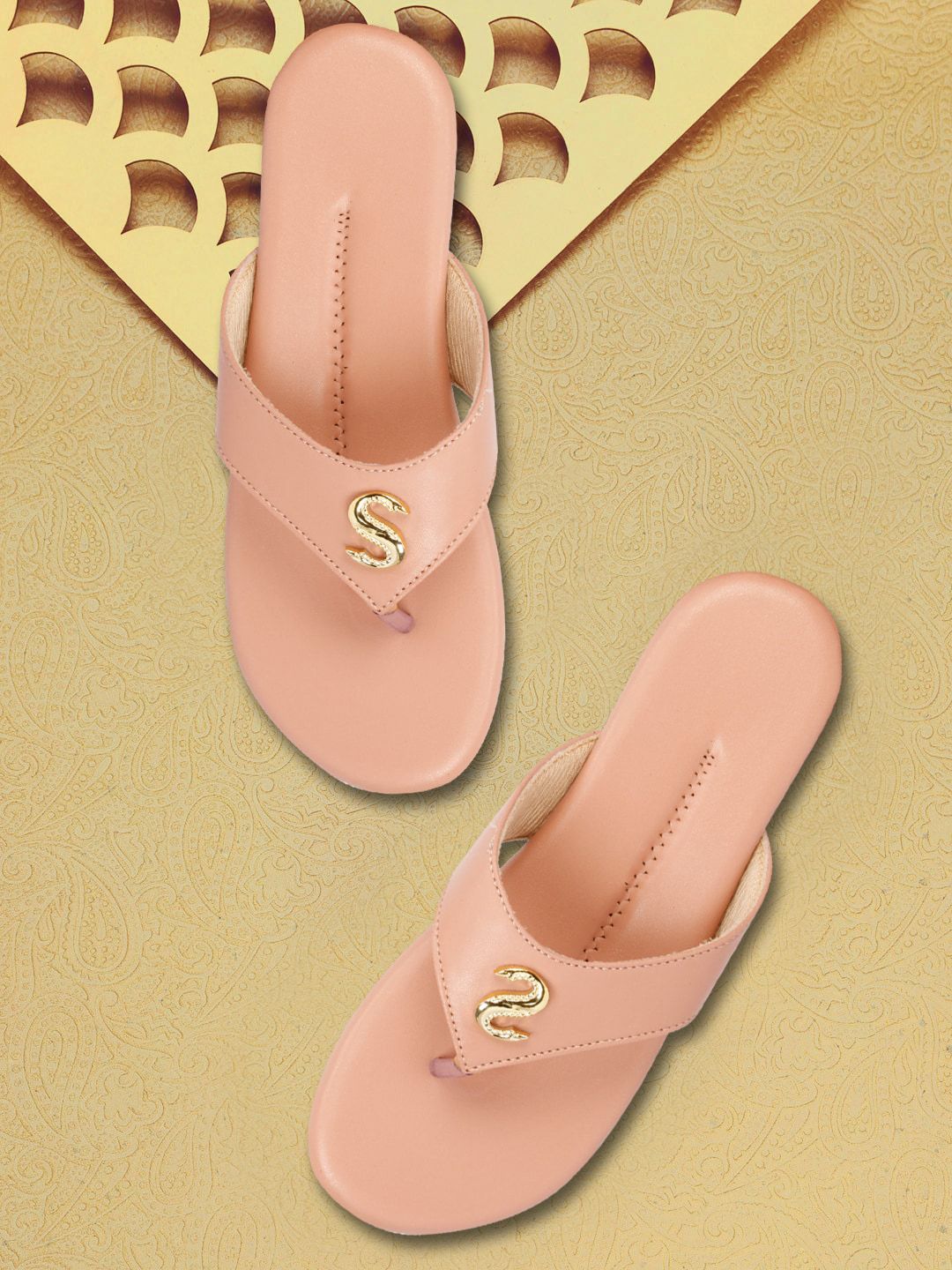 sneakers villa Women Embellished T-Strap Flats-picture-37