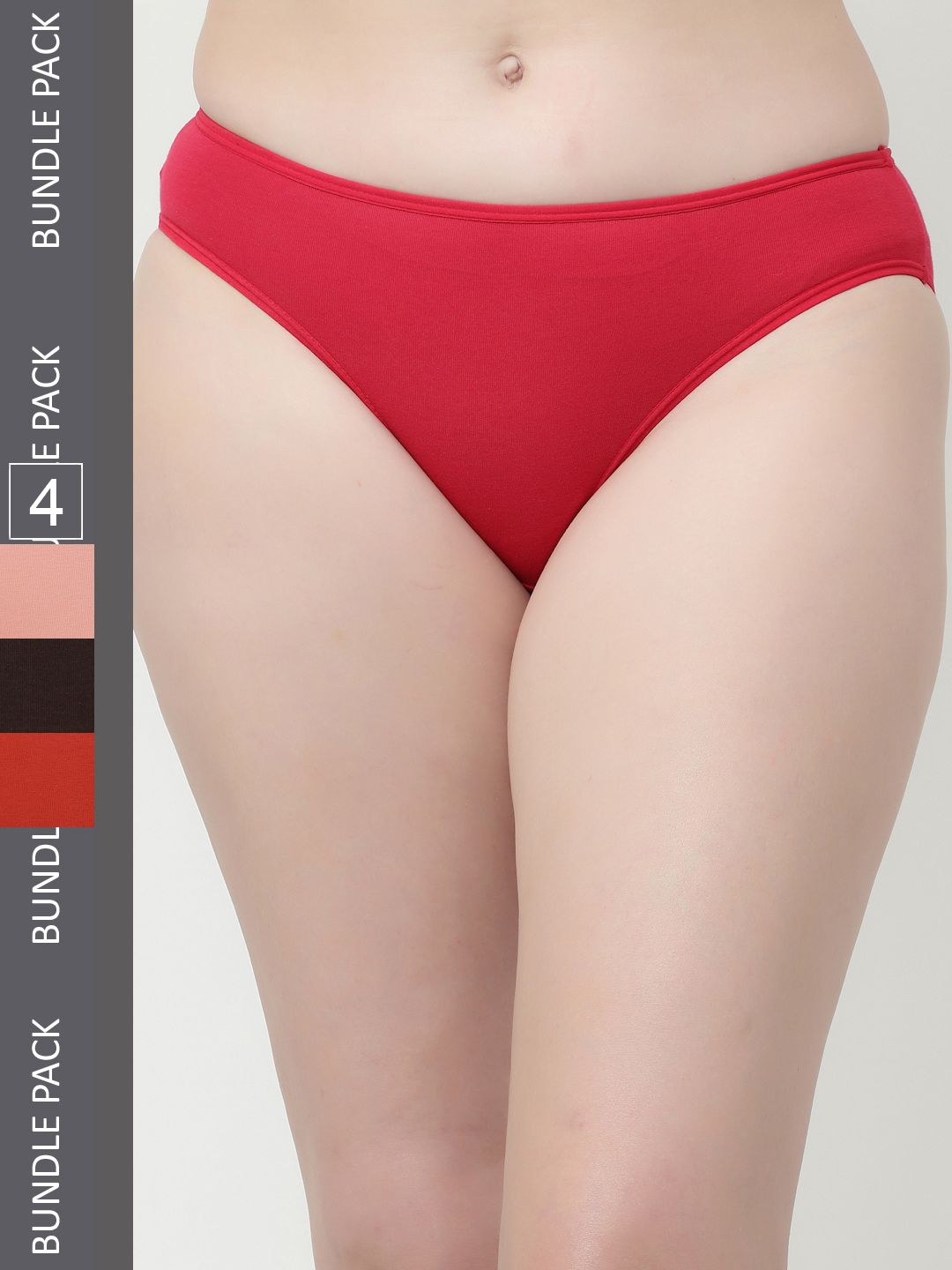 Floret Women Pack Of 4 Hipster Briefs 1400_Magenta-picture-31