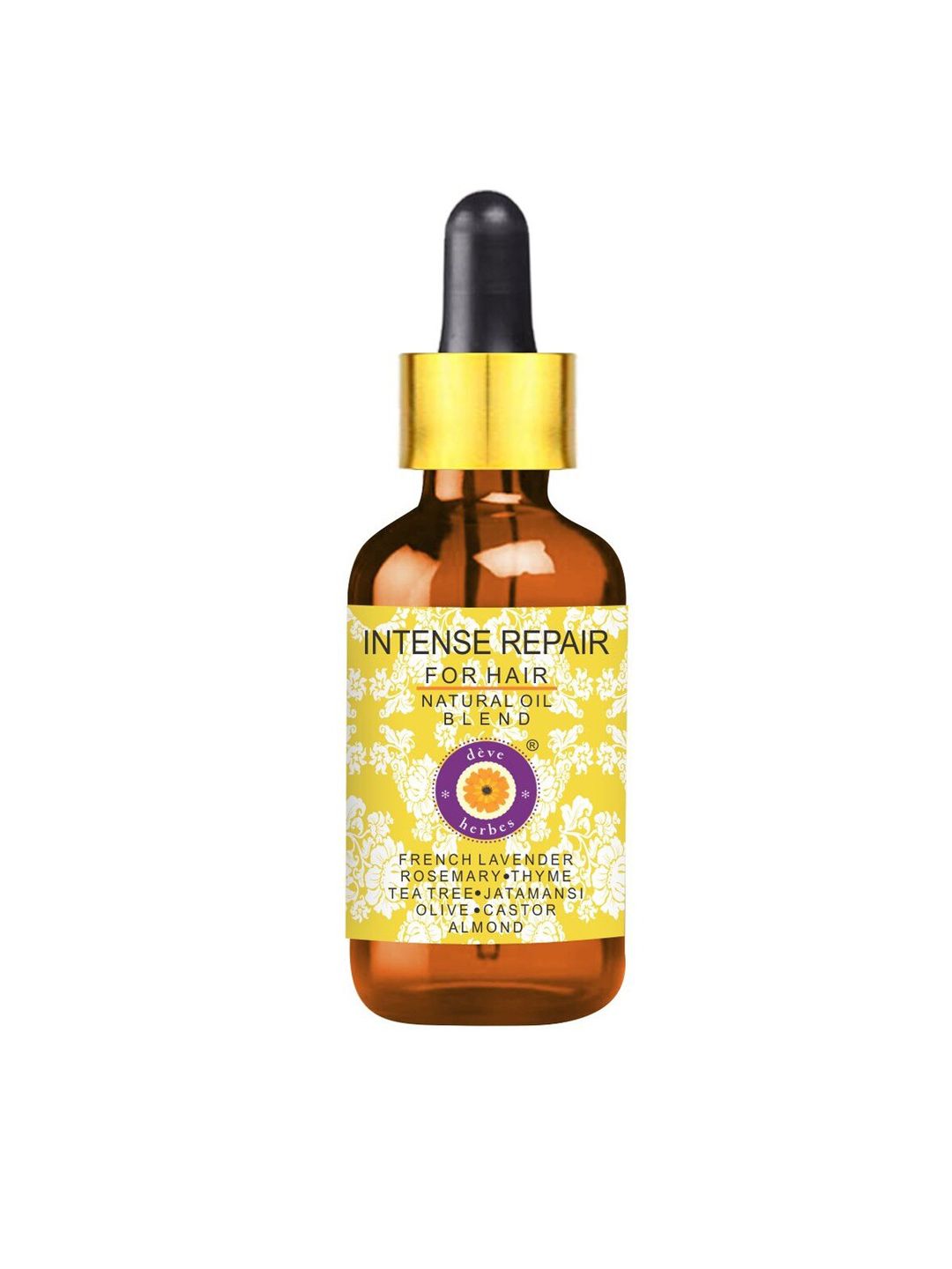 Deve Herbes Intense Repair Natural Blend Oil for Hair with Glass Dropper - 100 ml-picture-45