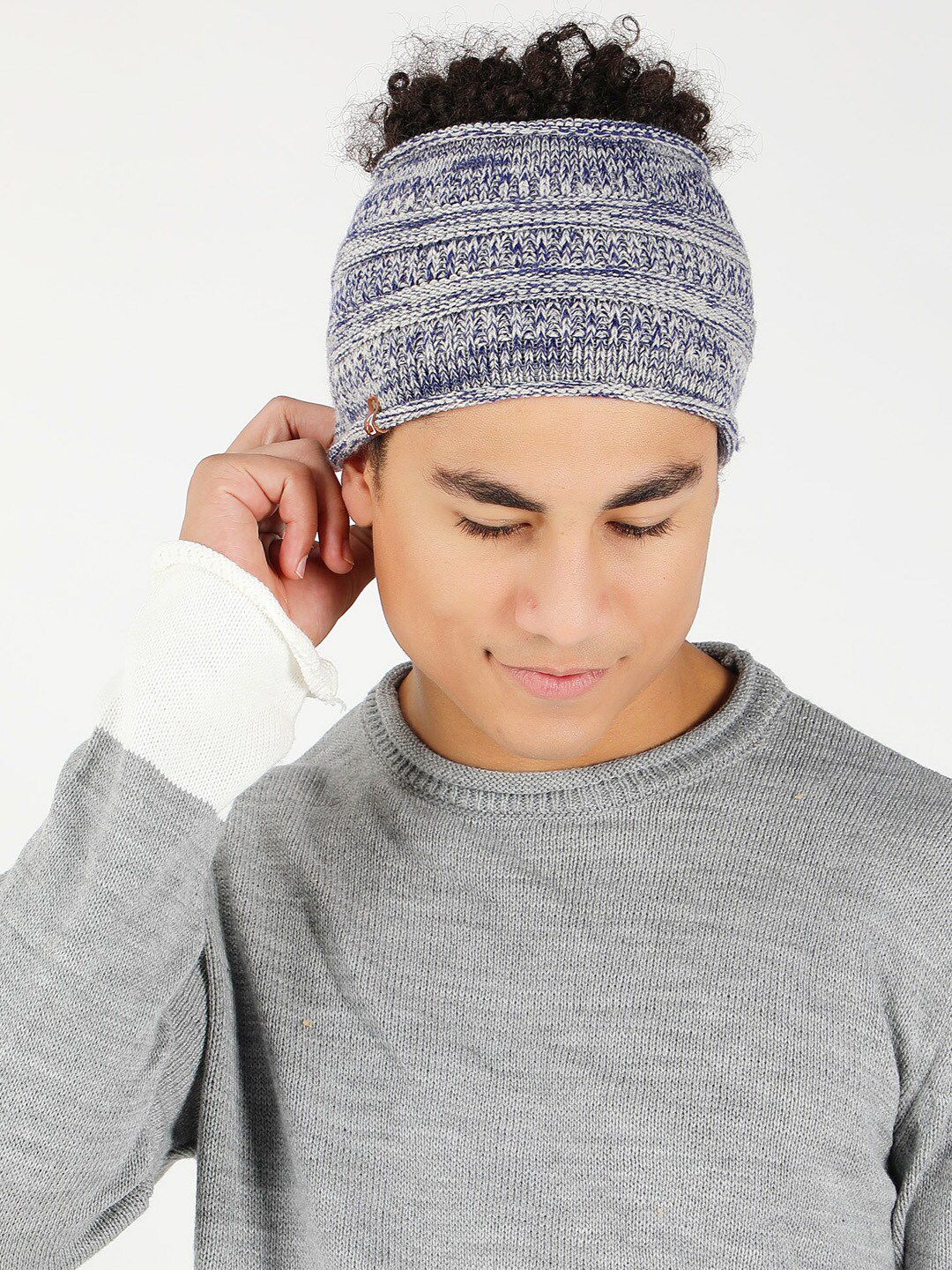 Bharatasya Men Knitted Woolen Headband Earwarmer-picture-34