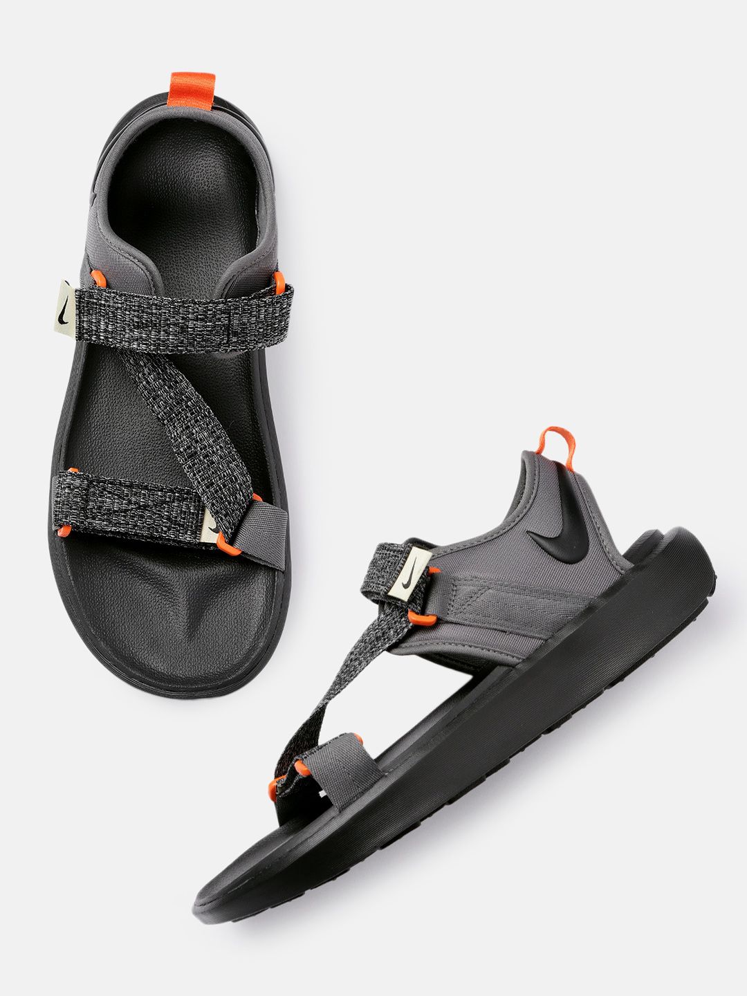 Nike Men Textured Vista Sports Sandals With Minimal Brand Logo Print Detail