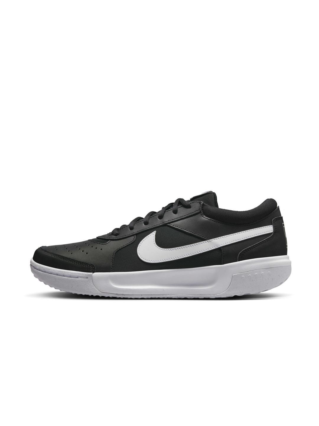 Nike Men Black Leather ZOOM COURT LITE 3 Tennis Shoes