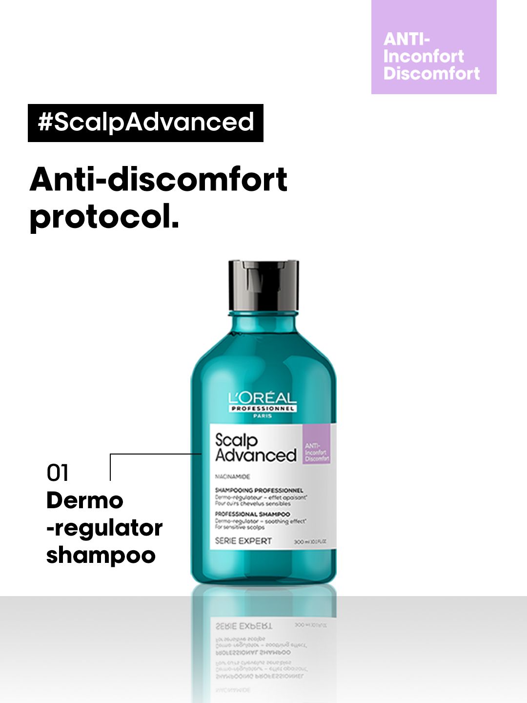 Loreal professionnel scalp advanced anti-discomfort dermo-regulator shampoo  300ml 10.2fl.oz - Lyskin