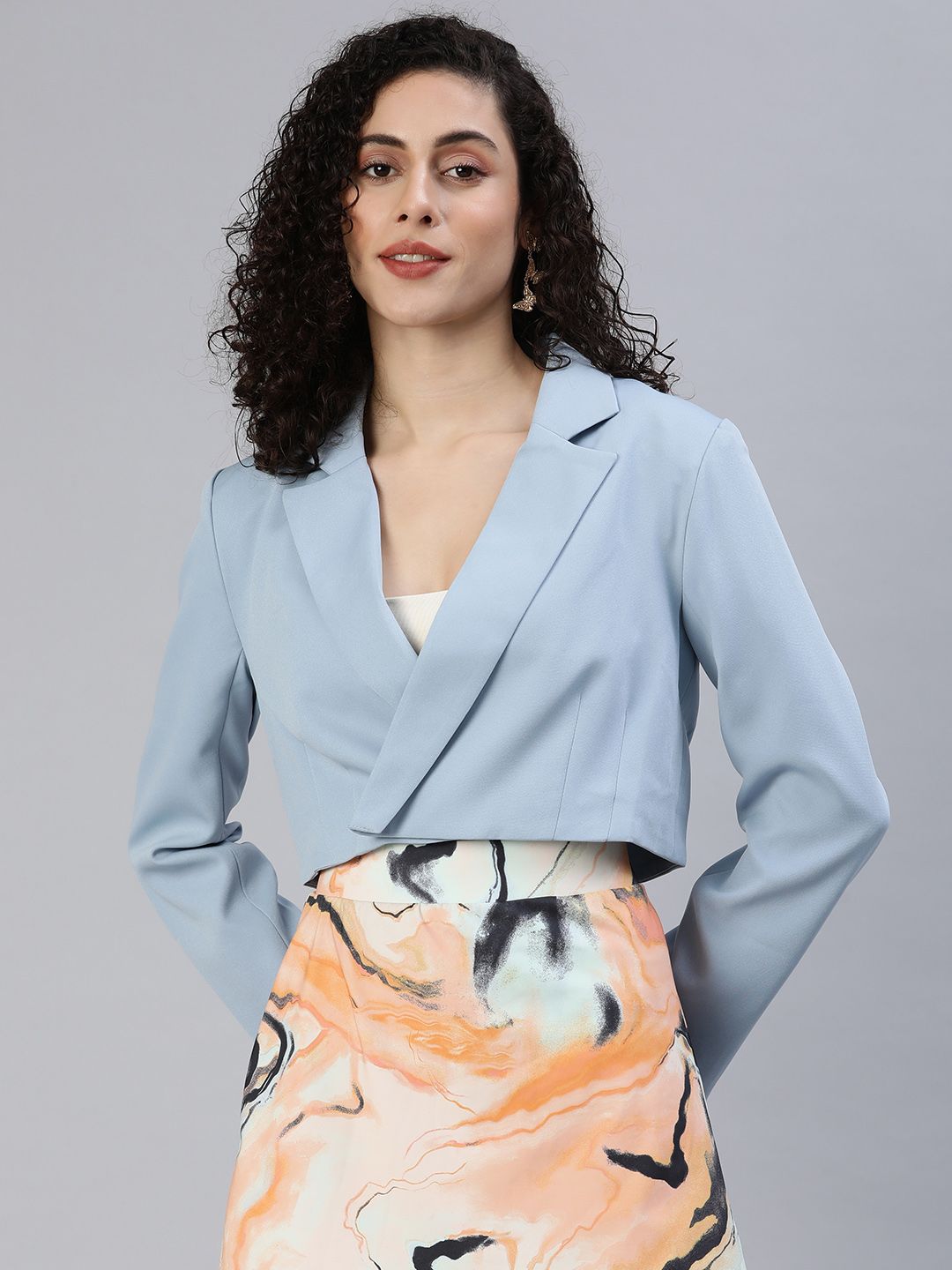 London Rag Women Single-Breasted Cropped Tailored Blazer-picture-28