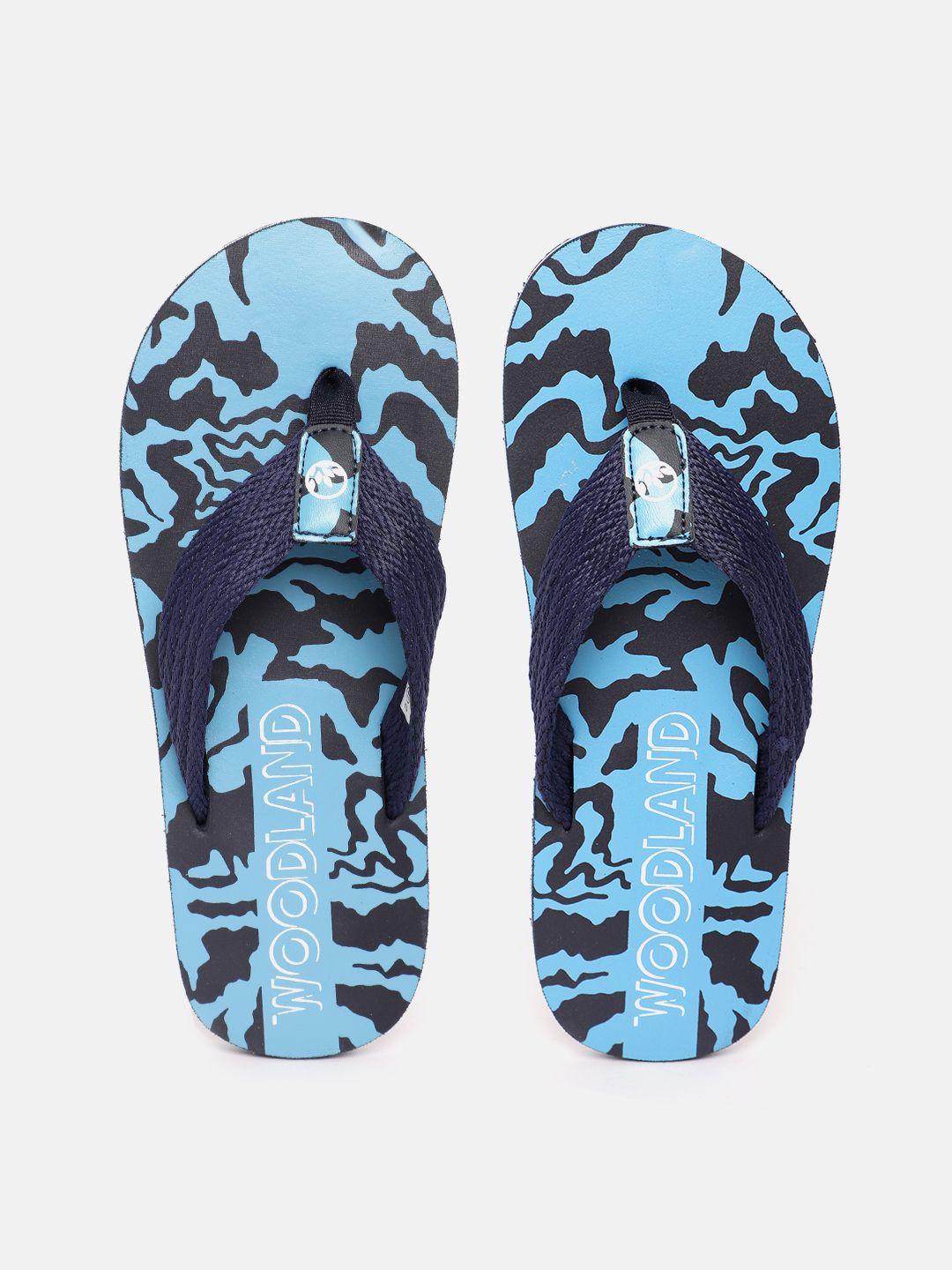 Woodland Men Abstract Printed Thong Flip-Flops-image-25