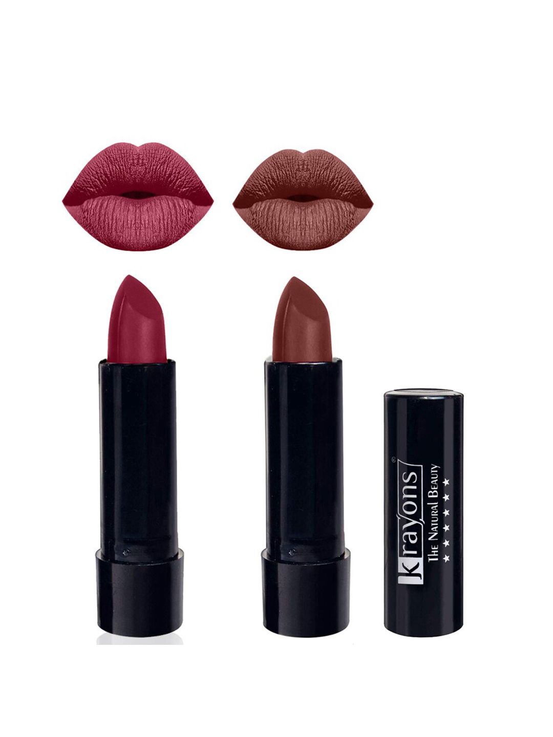 krayons Set Of 2 Cute Pop Waterproof & Moisturizing Matte Lipsticks - 3.5 g Each-picture-42