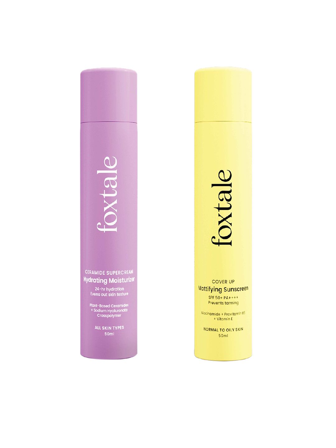 FoxTale Ceramide Moisturizer + Cover Up Mattifying SPF 50 PA++++ Sunscreen - 100 ml-image-17