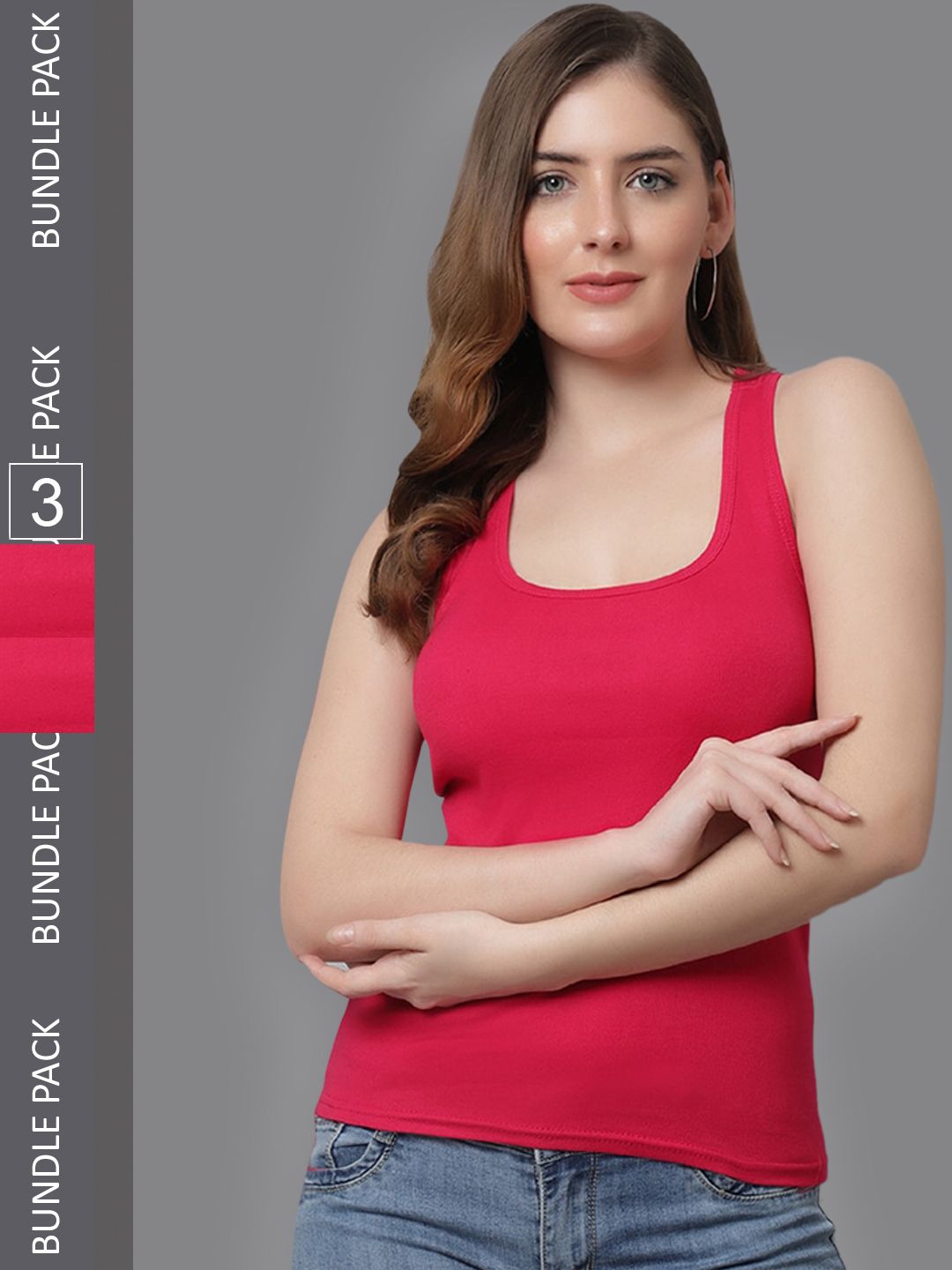 KEX Women Pack Of 3 Camisoles-picture-28