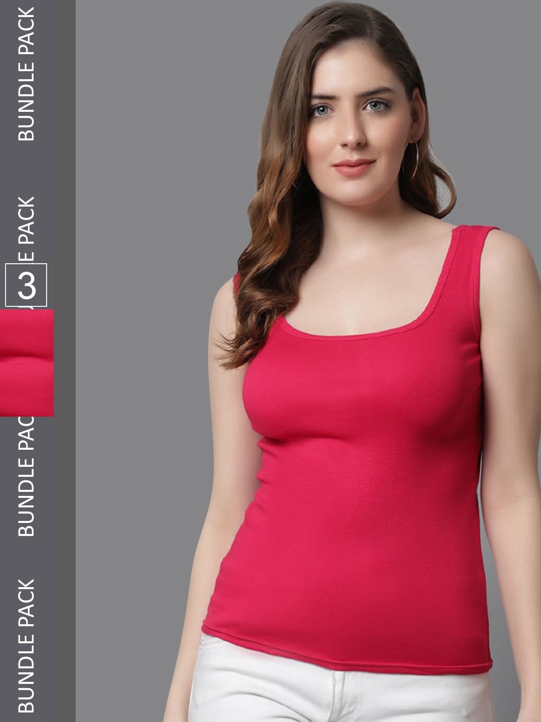 KEX Women Pack Of 3 Camisoles-picture-11