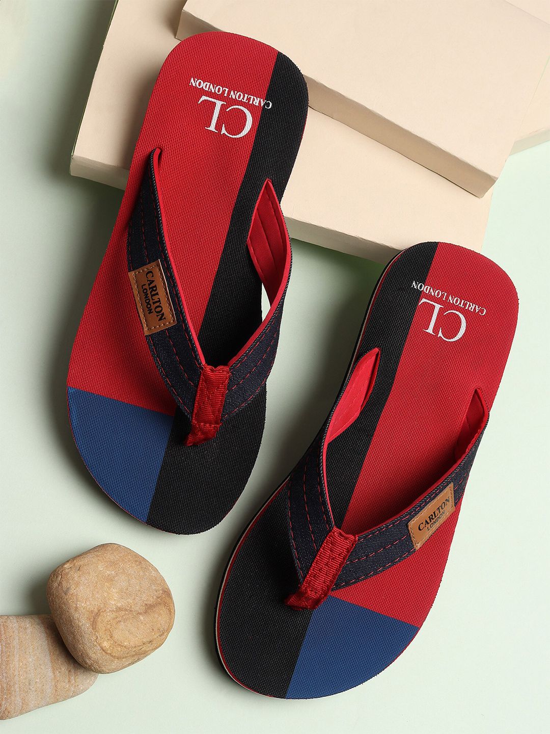 Carlton London Men Colourblocked Rubber Thong Flip-Flops-picture-42
