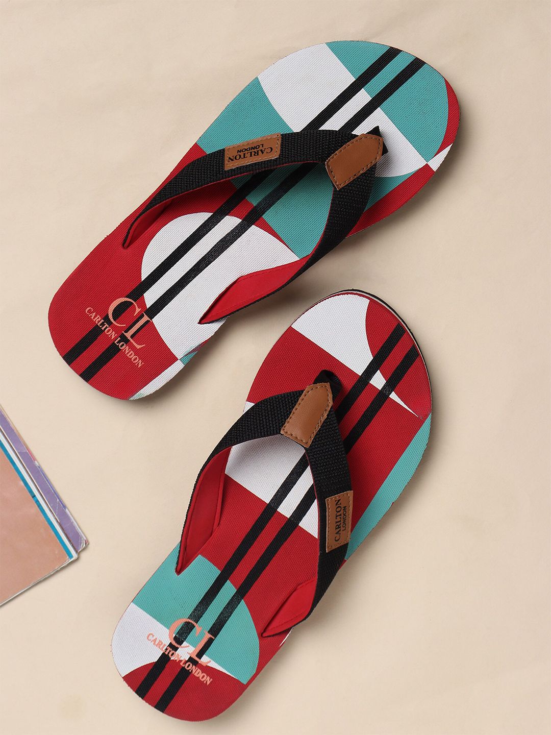 Carlton London Men Printed Rubber Thong Flip-Flops-picture-40