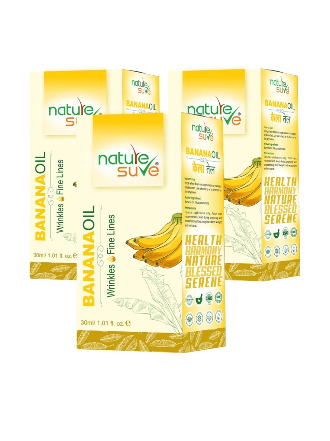 Nature Sure Set of 3 Banana Massage Oil For Wrinkles & Fine Lines - 30 ml Each-picture-17