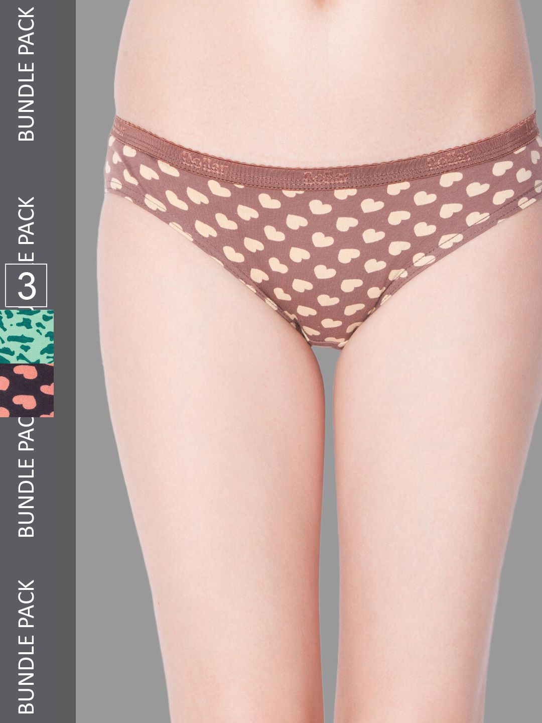 Dollar Missy Pack of 3 Printed Outer Elasticated Bikini Panty-picture-31