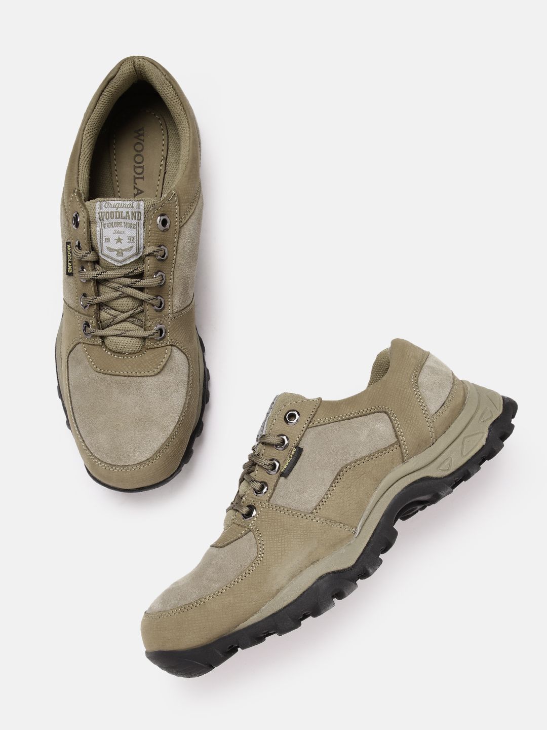 Woodland Men Leather Sneakers-picture-22