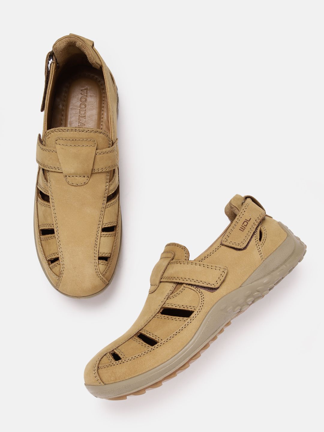 Woodland Men Nubuck Leather Fisherman Sandals-picture-36