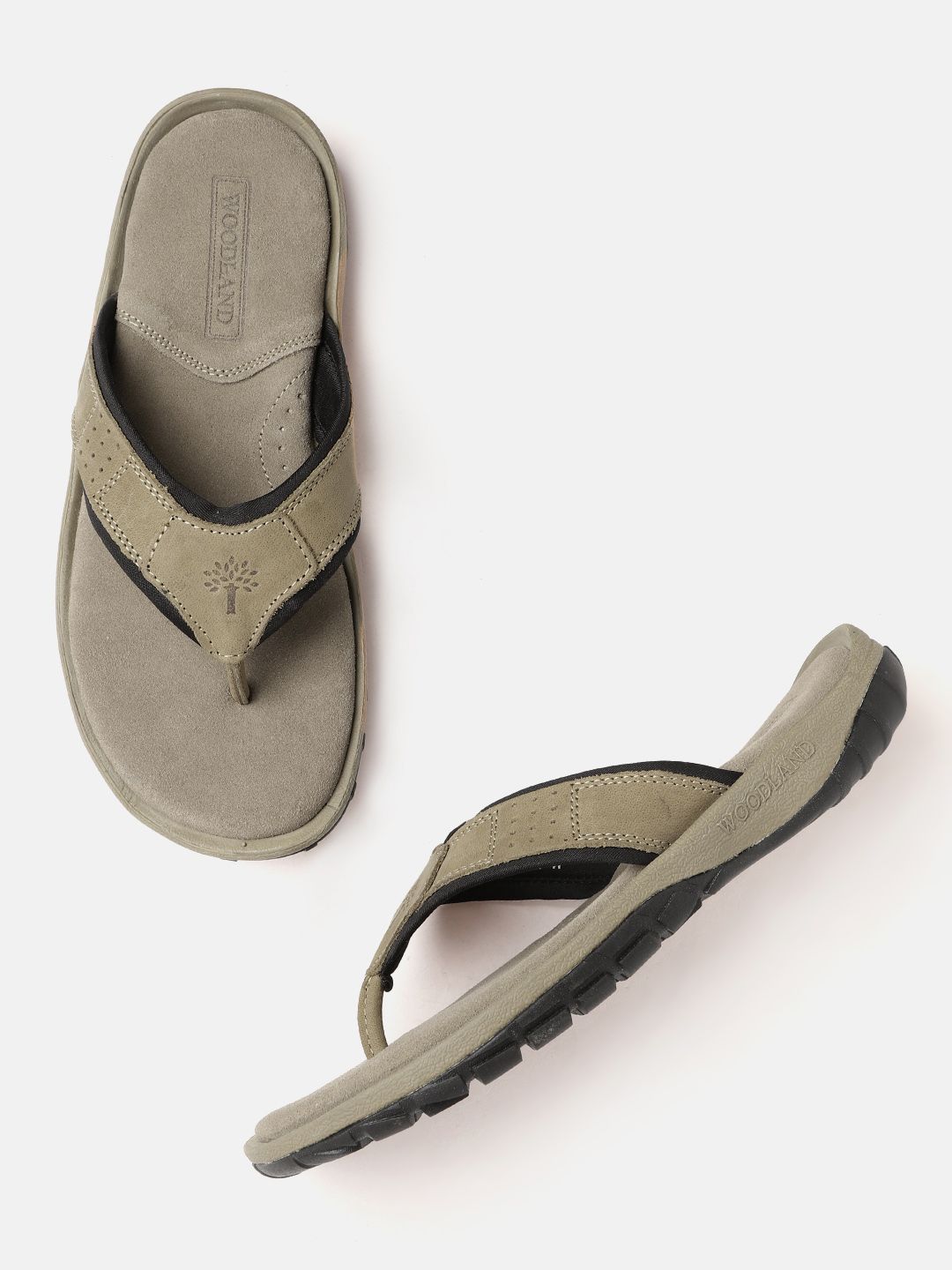 Woodland Men Leather Comfort Sandals Price History