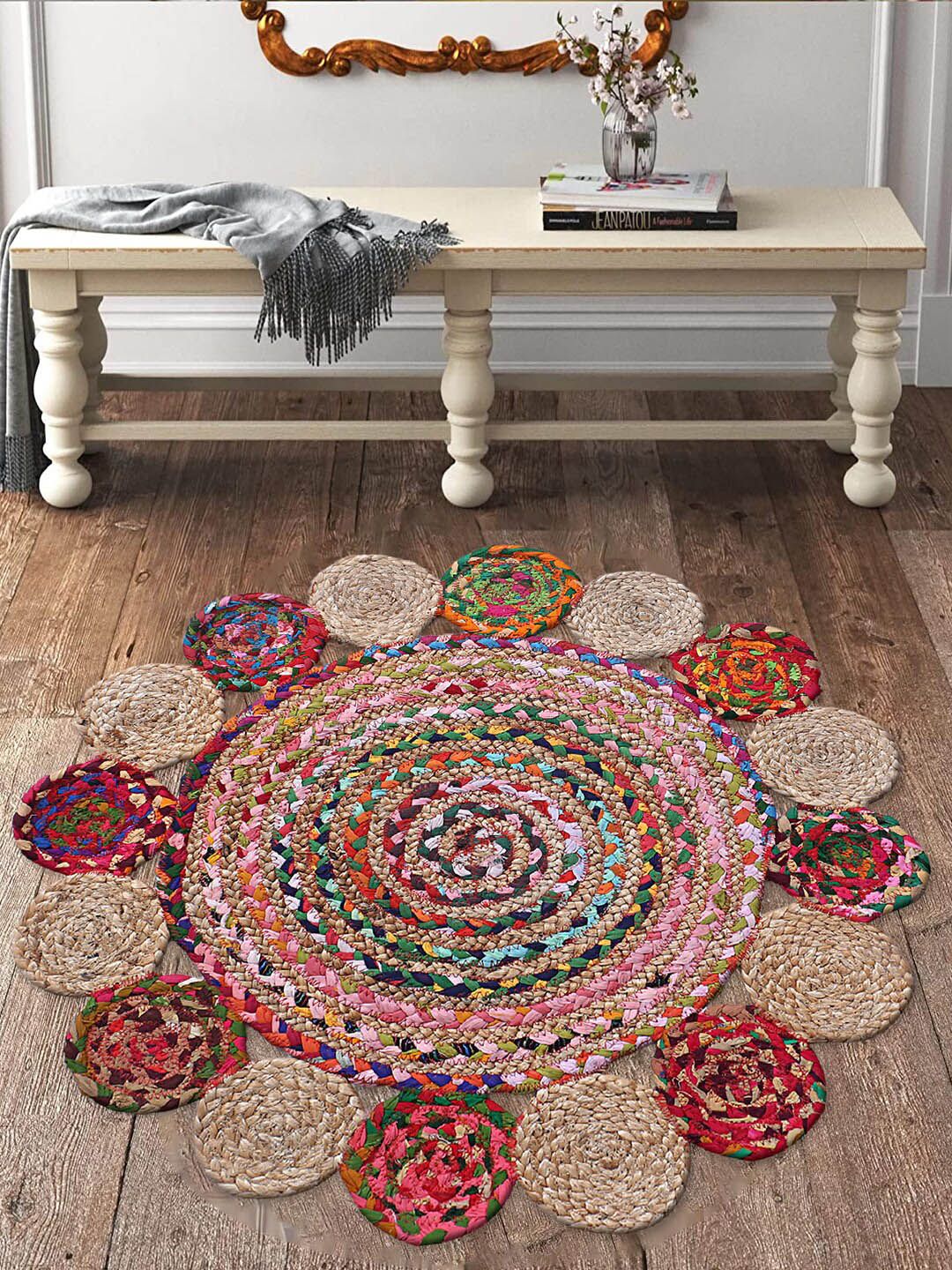 Kuber Industries Brown Woven-Design Jute Anti-Skid Carpets-image-39