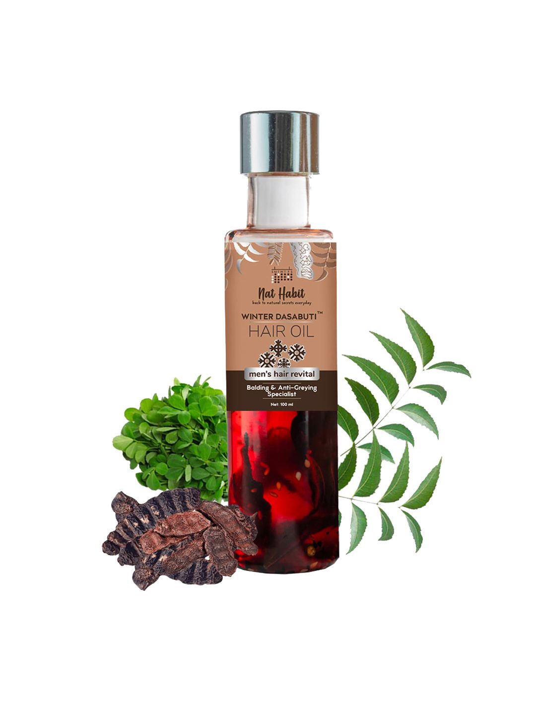Nat Habit Men Revital Winter Hair Oil For Balding  Anti-Greying Specialist - 100ml-picture-45