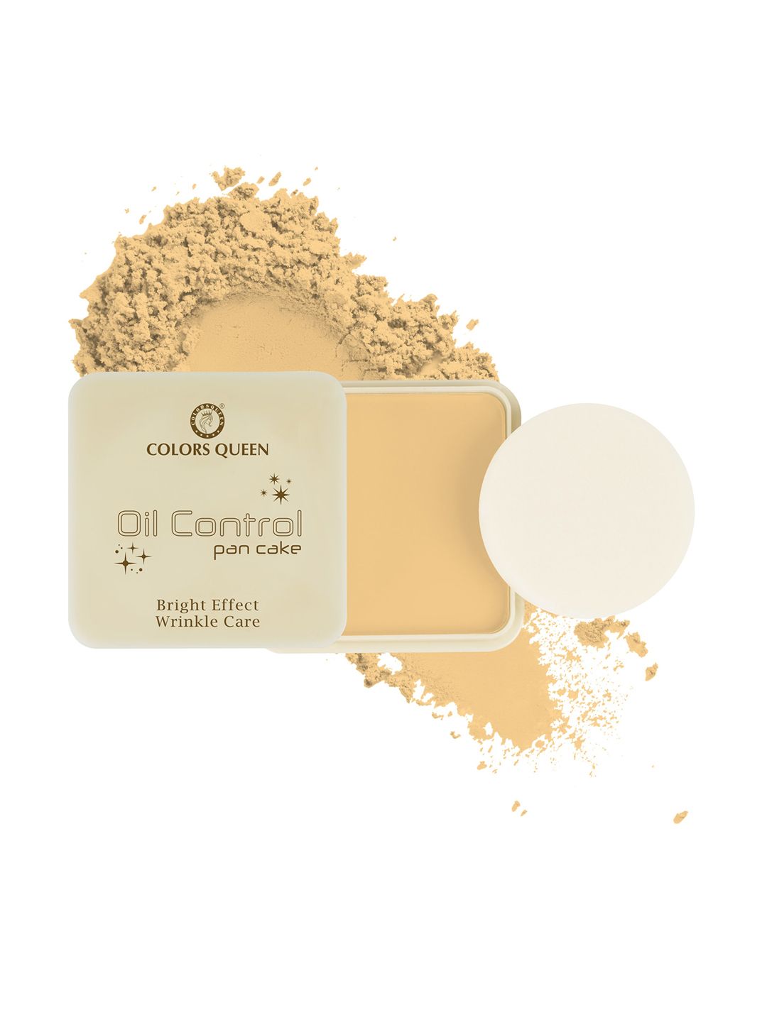 Colors Queen Oil Control Pan Cake Bright Effect Wrinkle Care Compact 15 g - Shade 03-picture-46