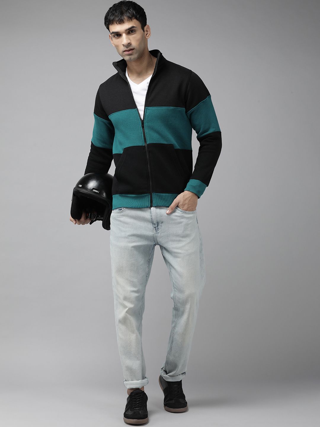 Roadster Men Colourblocked Sweatshirt-picture-24