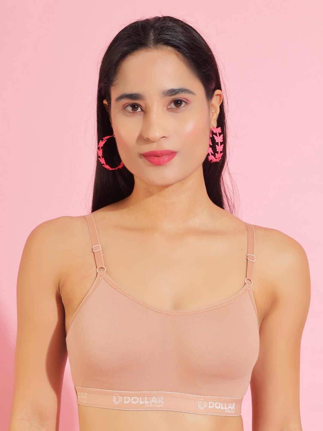 Dollar Missy Pack of 2 Cotton Wire-Free Beginers Bra DBG-4001-R3-SKN-PO2