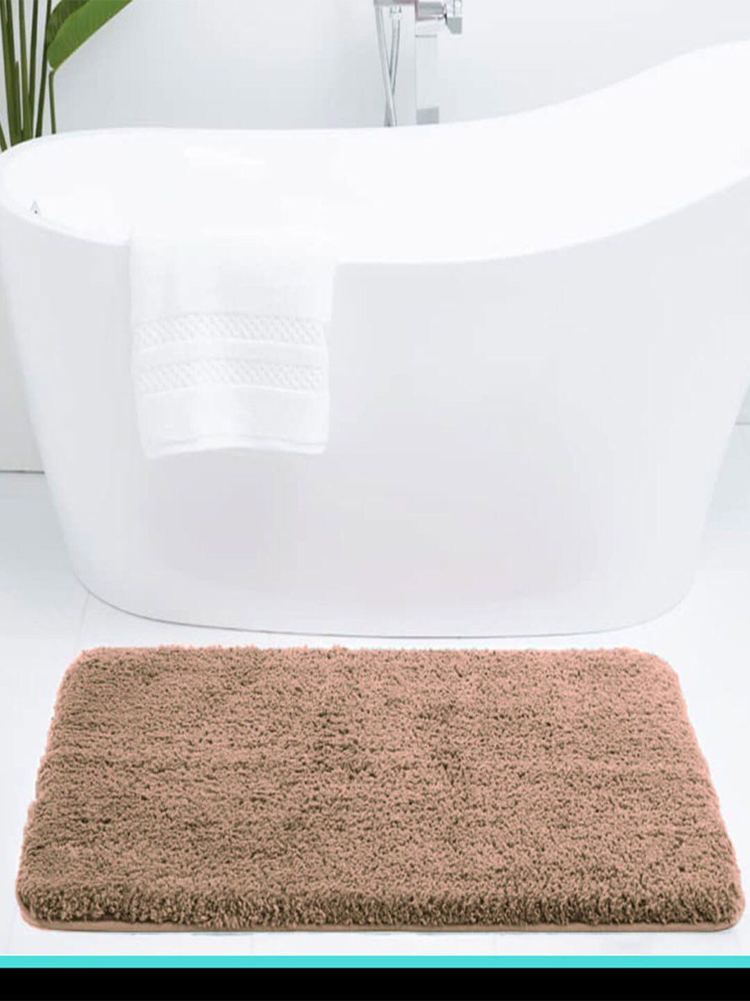 LUXEHOME INTERNATIONAL Vegas Rust Brown 2800 GSM Ultra Soft Microfiber Anti-Skid Bath Rug-picture-20