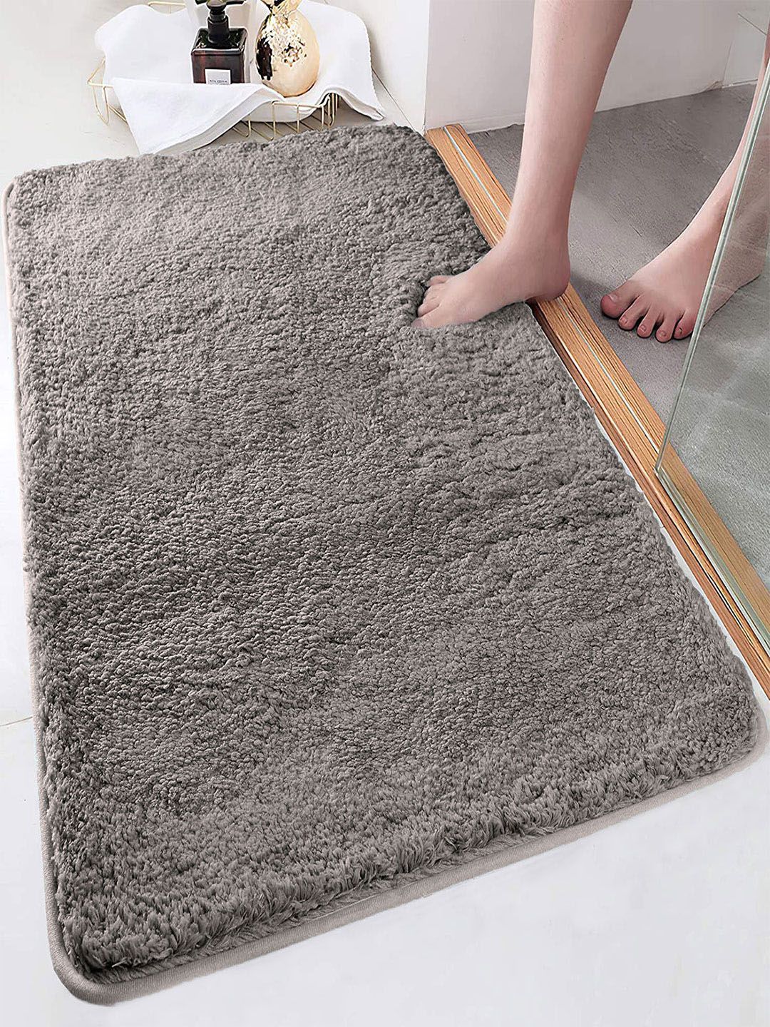 LUXEHOME INTERNATIONAL Vegas Taupe 2800 GSM Ultra Soft Microfiber Anti-Skid Bath Rug-picture-24